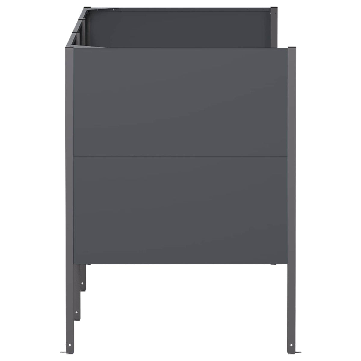 Atliekų konteinerio ekranas 249 x 85 x 113 cm Plienas Antracito
