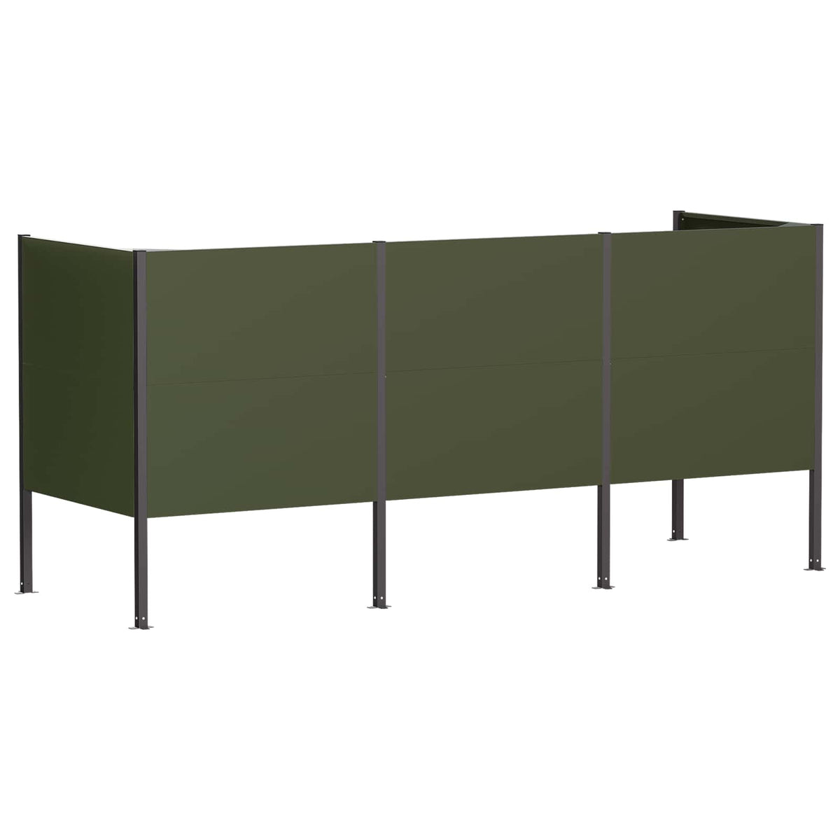 Atliekų konteinerio ekranas 249 x 85 x 113 cm Plienas