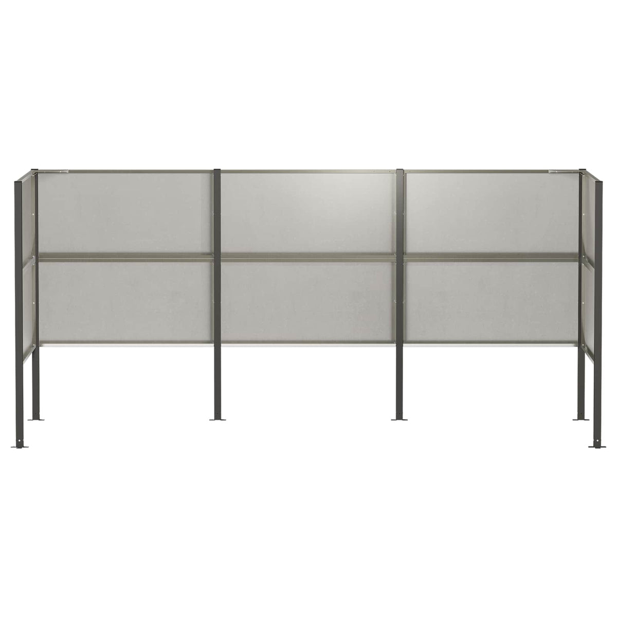 Atliekų konteinerio ekranas 249 x 85 x 113 cm Sidabrinė