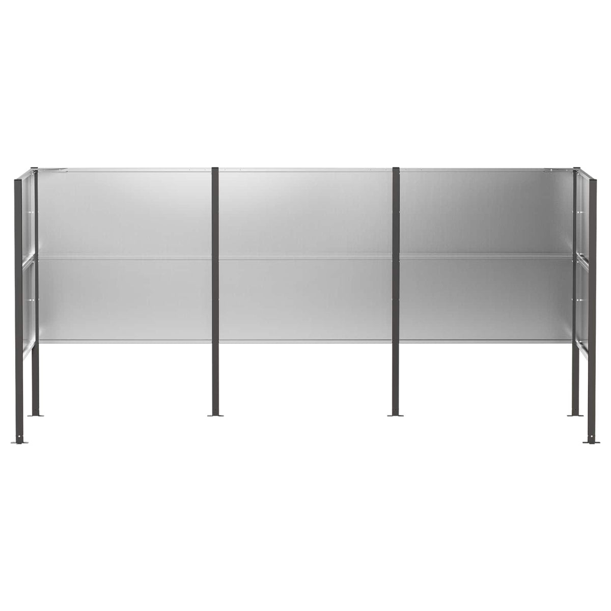 Atliekų konteinerio ekranas 249 x 85 x 113 cm Sidabrinė