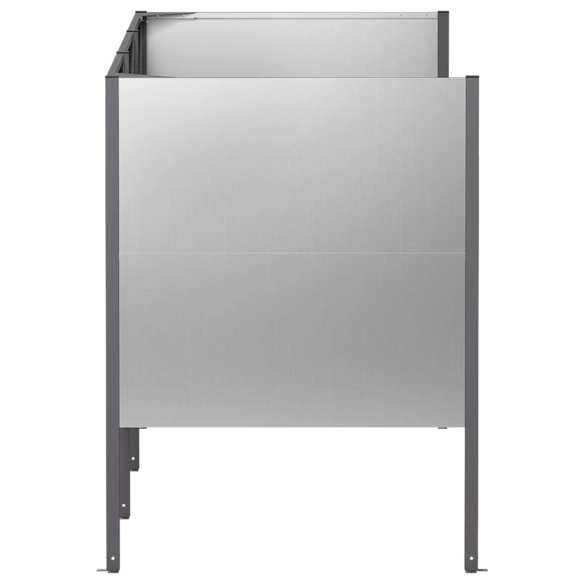 Atliekų konteinerio ekranas 249 x 85 x 113 cm Sidabrinė