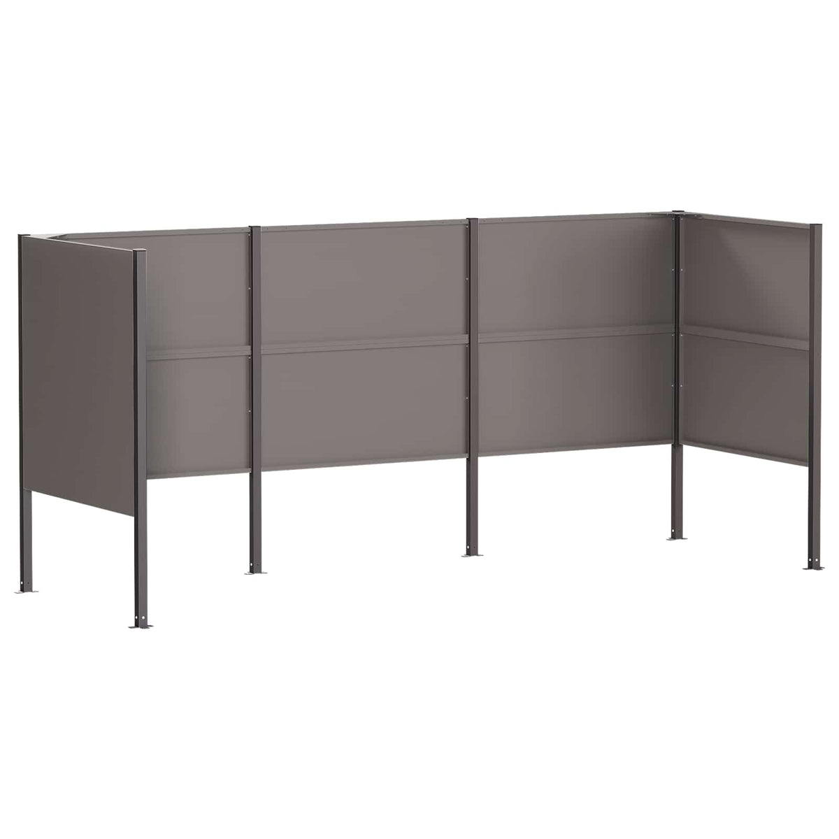 Atliekų konteinerio ekranas 249 x 85 x 113 cm Rūdijanti