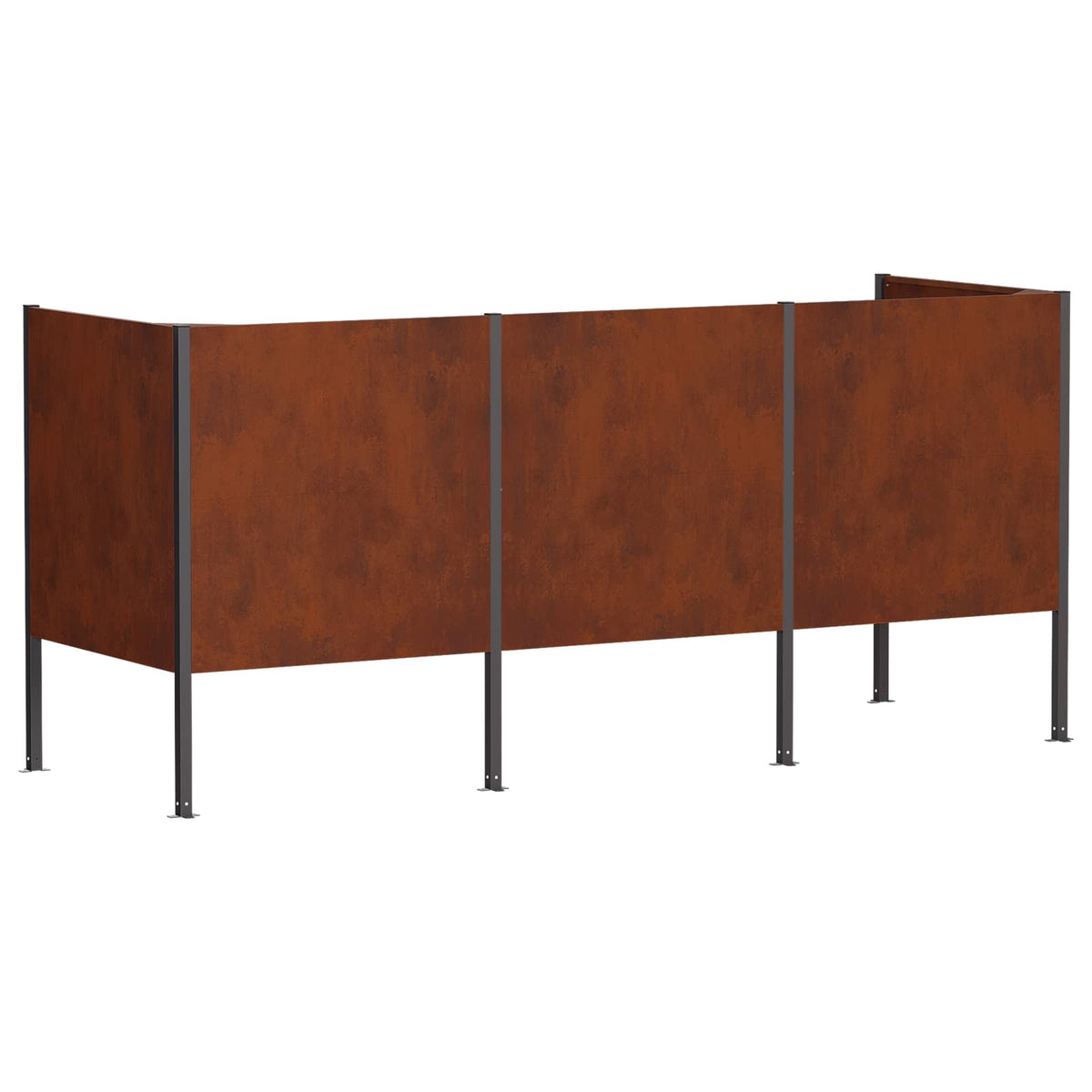 Atliekų konteinerio ekranas 249 x 85 x 113 cm Rūdijanti