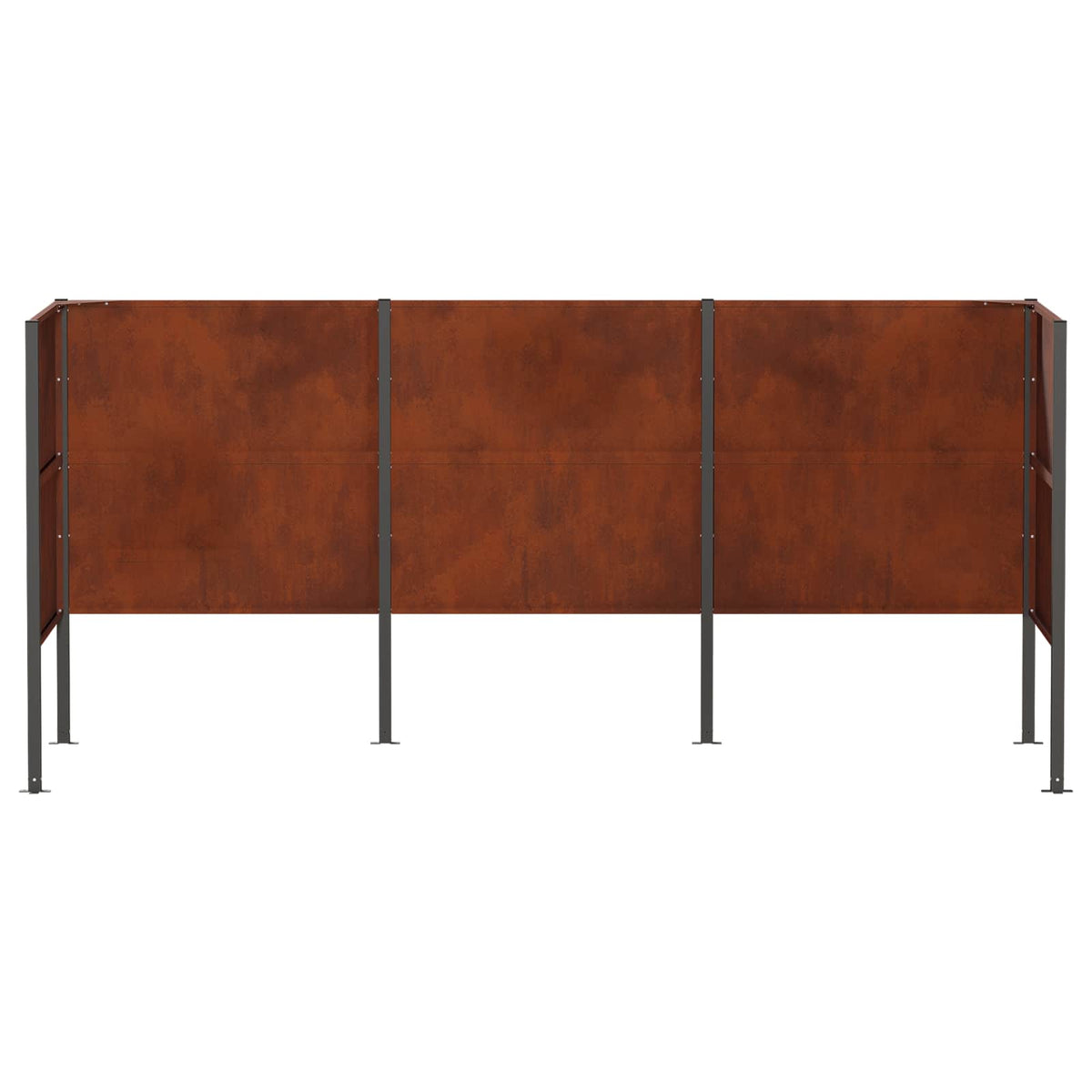 Atliekų konteinerio ekranas 249 x 85 x 113 cm Rūdijanti