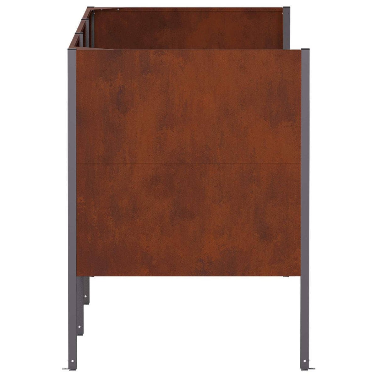 Atliekų konteinerio ekranas 249 x 85 x 113 cm Rūdijanti