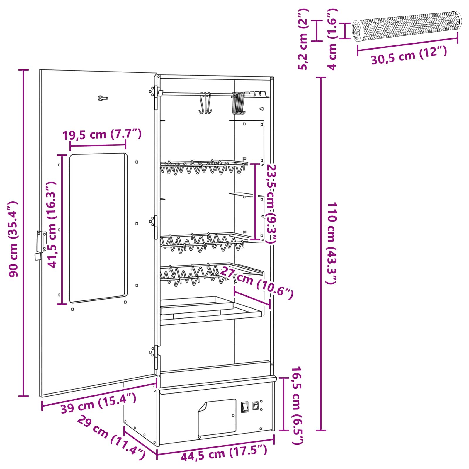 Rūkykla 3 pcs Sidabrinė Galvanizuotas plienas