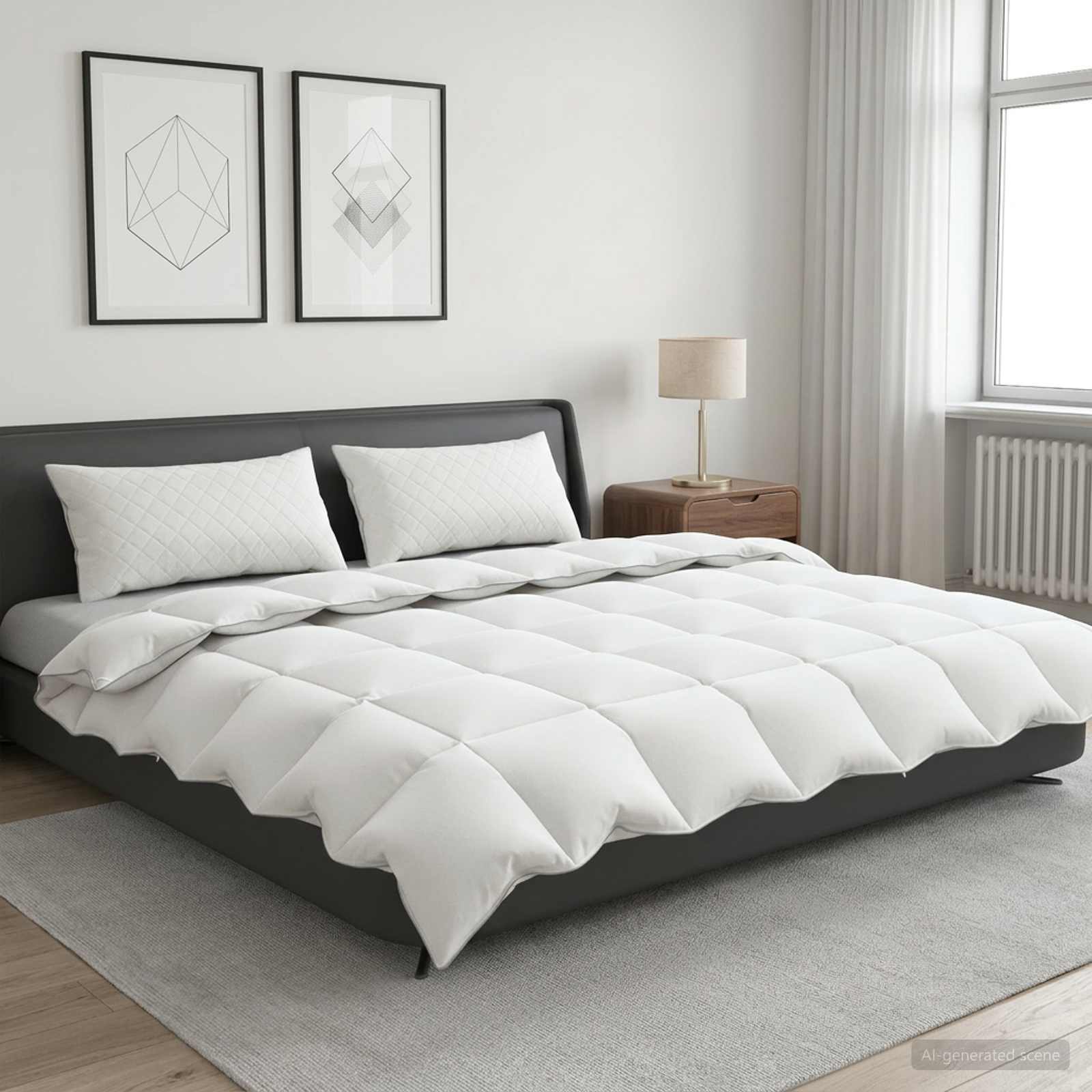 Antklodė FULDA 200 x 220 cm 4 metų laikai 210 GSM Balta