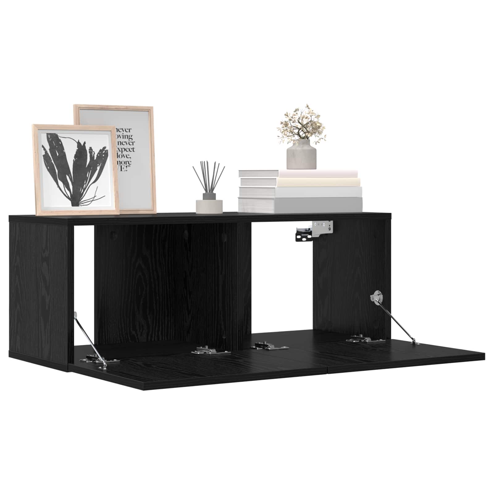 TV spintelių komplektas 8 pcs 80 x 30 x 30 cm Juodojo ąžuolo