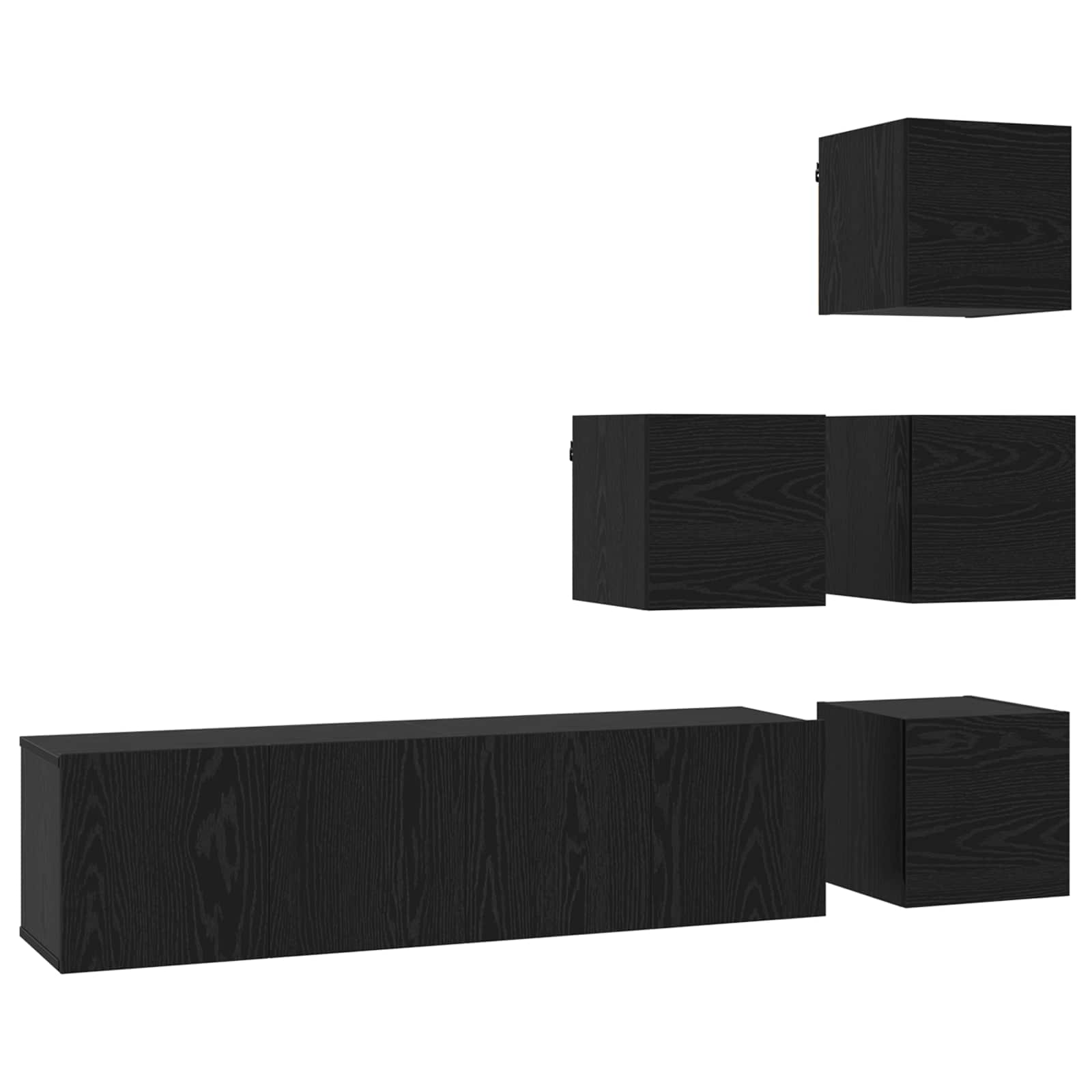 TV spintelių komplektas 6 pcs 60 x 30 x 30 cm Juodojo ąžuolo