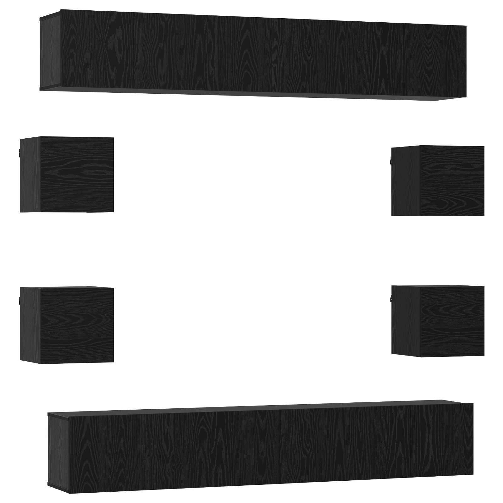 TV spintelių komplektas 10 pcs 180 x 30 x 30 cm Juodojo ąžuolo