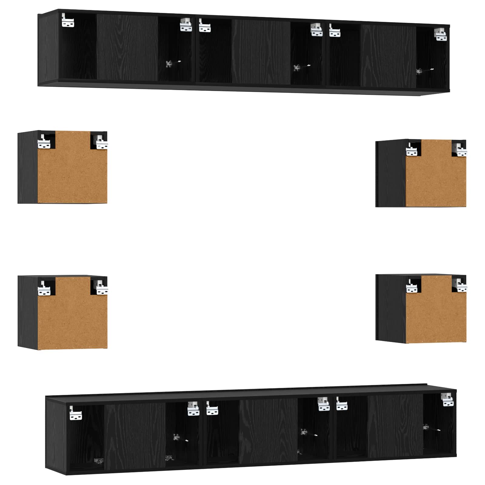 TV spintelių komplektas 10 pcs 180 x 30 x 30 cm Juodojo ąžuolo