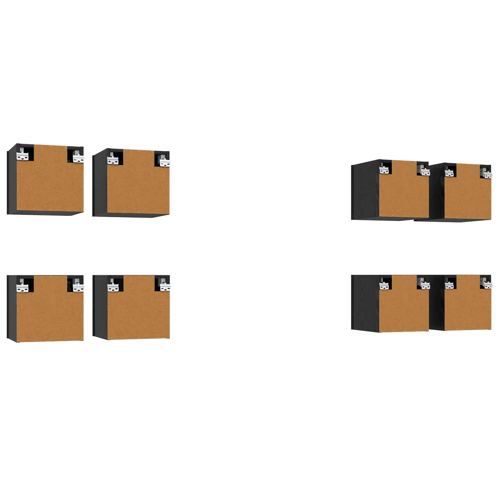 Sieninis televizoriaus kabinetas 8 pcs Juodojo ąžuolo