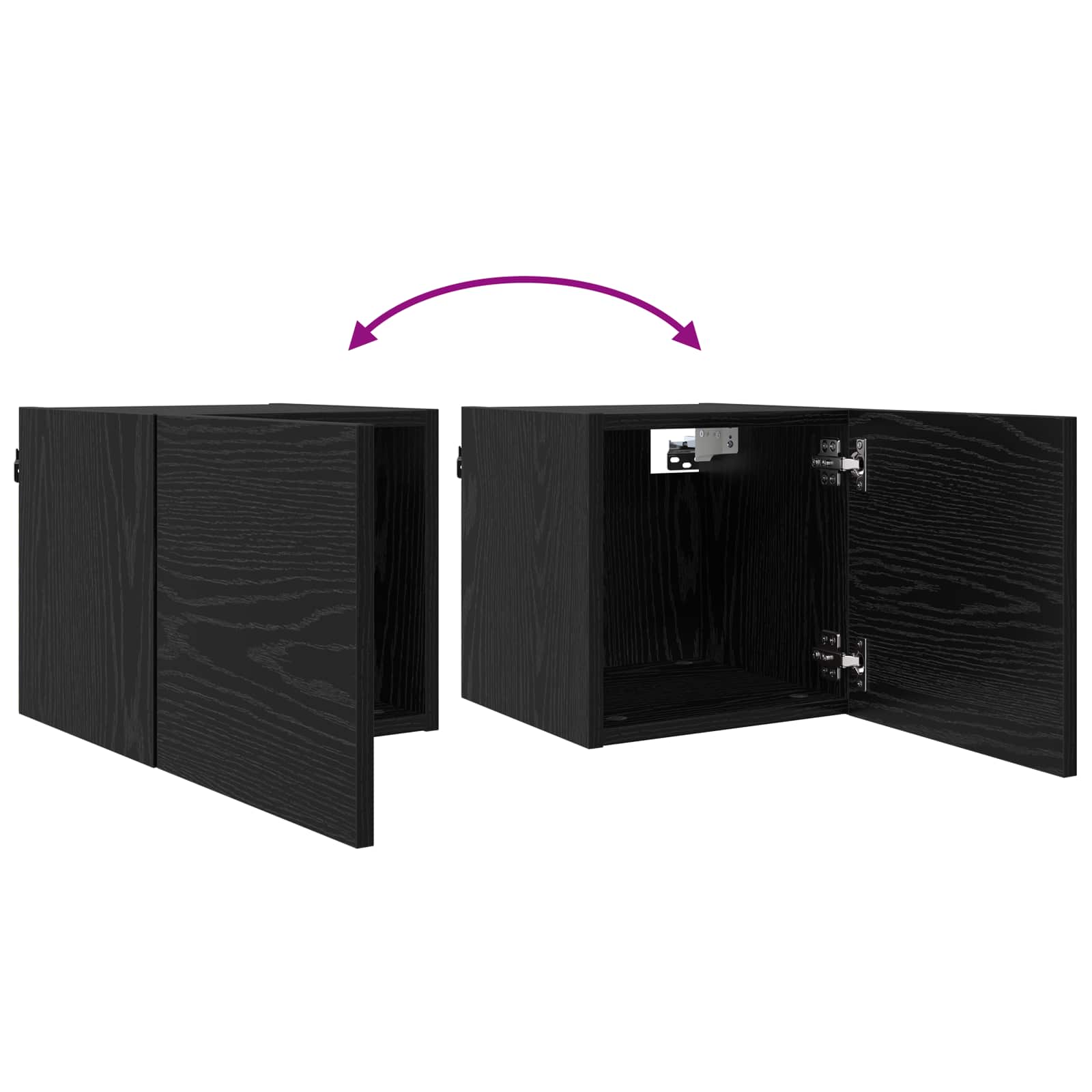 Sieninis televizoriaus kabinetas 8 pcs Juodojo ąžuolo