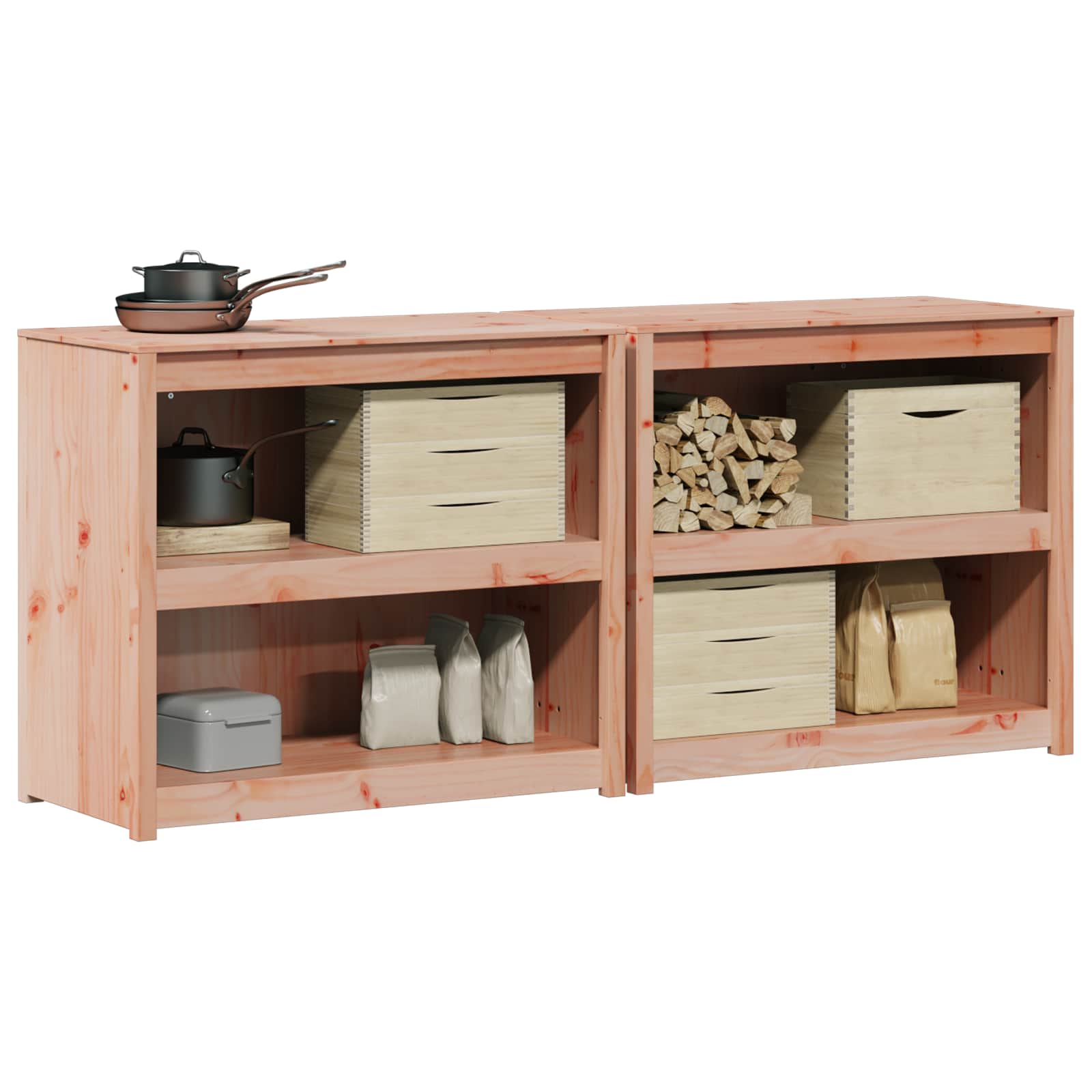 Lauko virtuvės spintelė MEPPEL 2 pcs Natūrali Douglas
