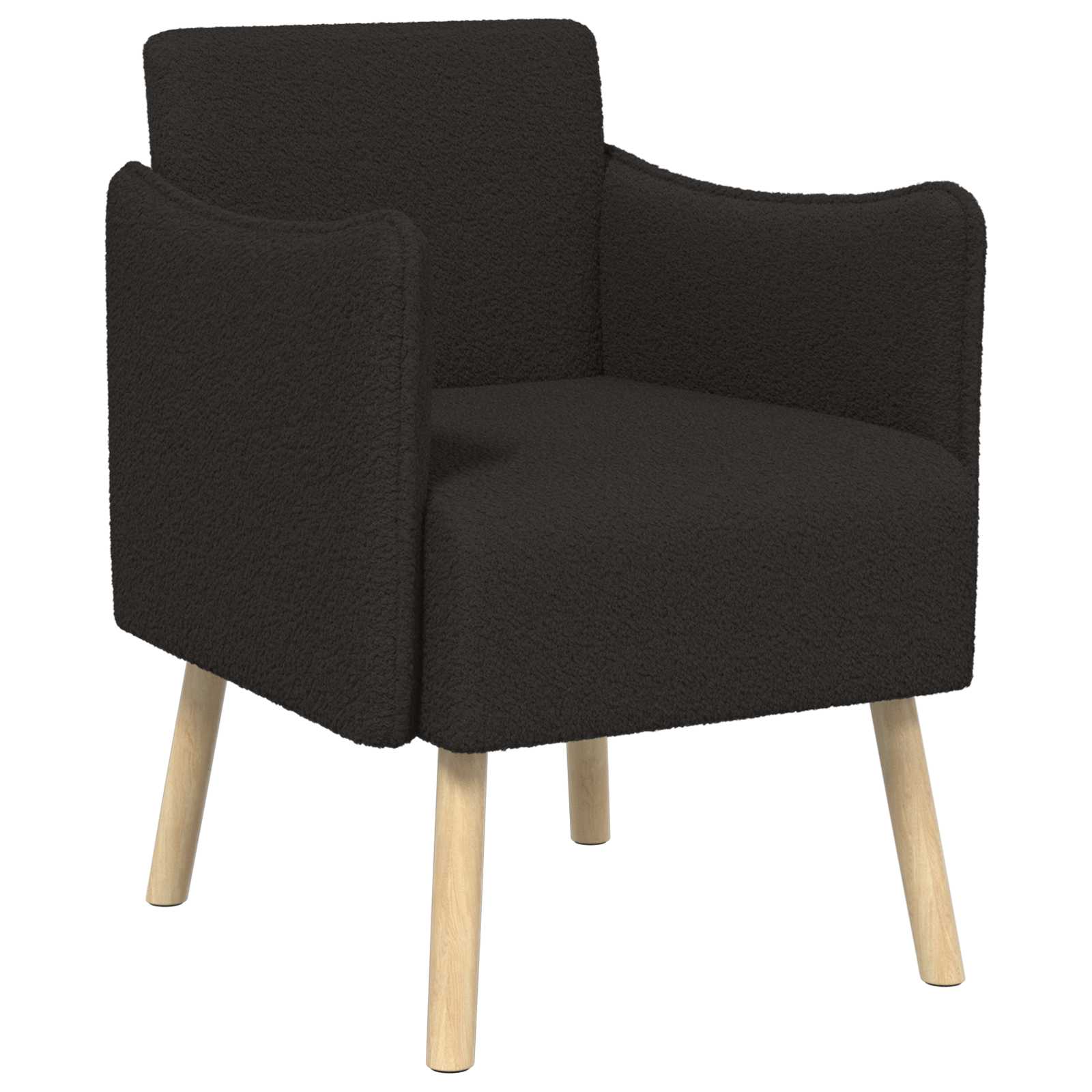 Akcentinis fotelis Juoda Bouclé