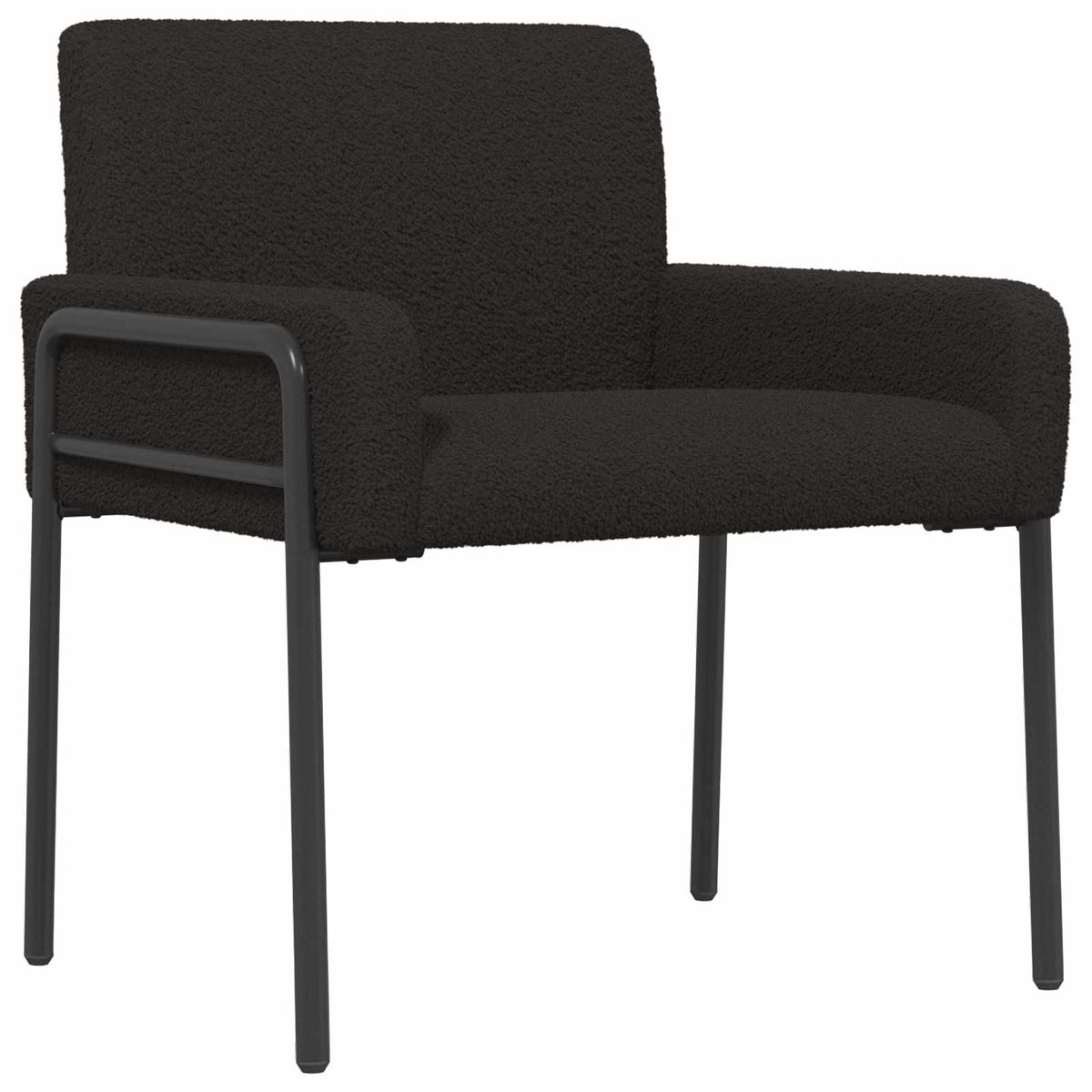 Akcentinė kėdė Juoda Bouclé