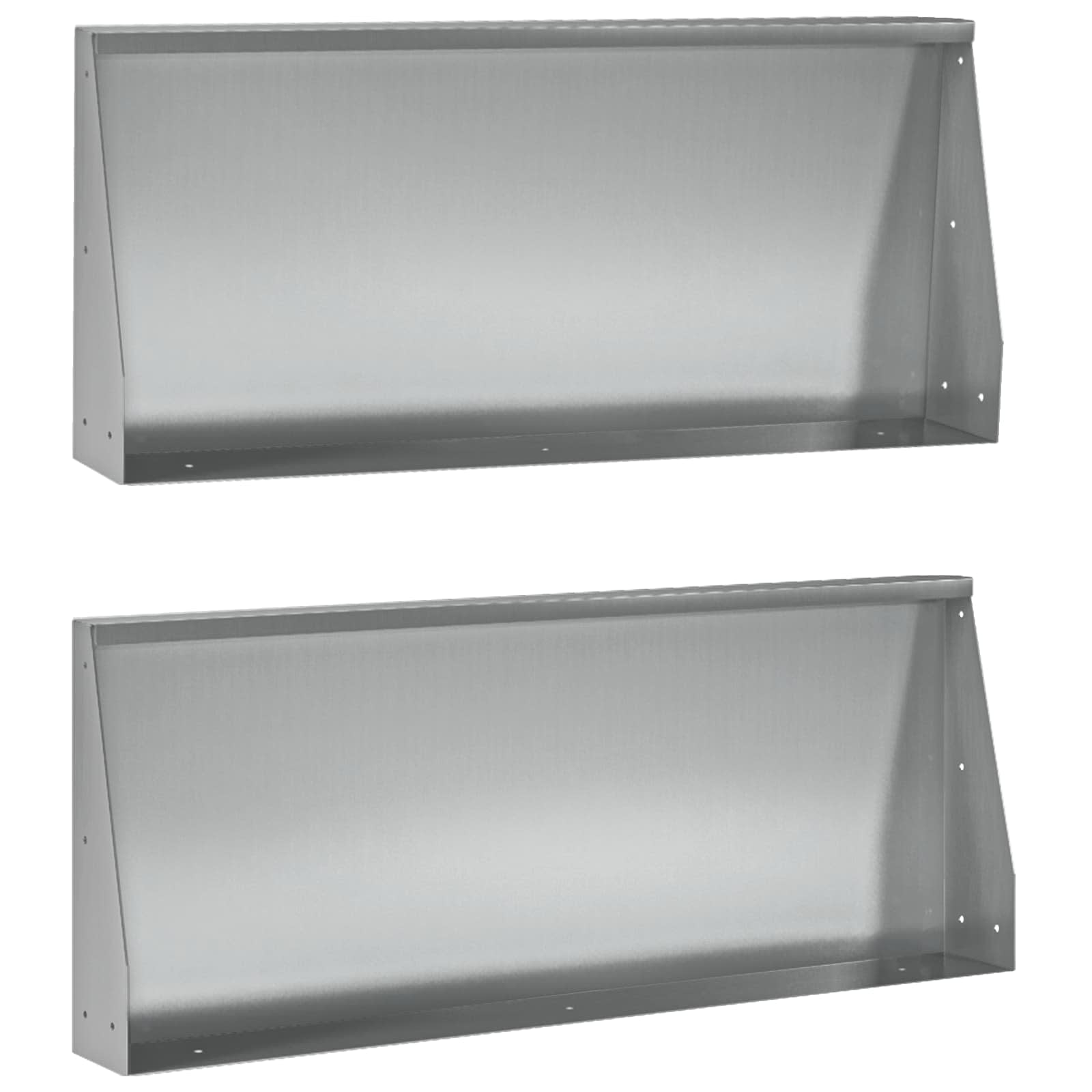 Sienelė 2 vnt. 100 x 12 x 40 cm Galvanizuotas plienas Sidabrinė