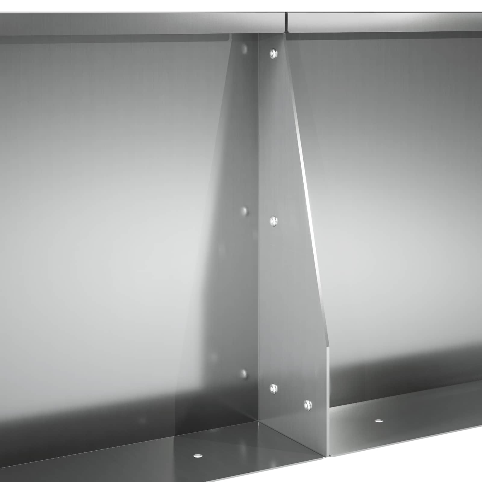 Sienelė 2 vnt. 50 x 50 x 50 cm Galvanizuotas plienas Sidabrinė