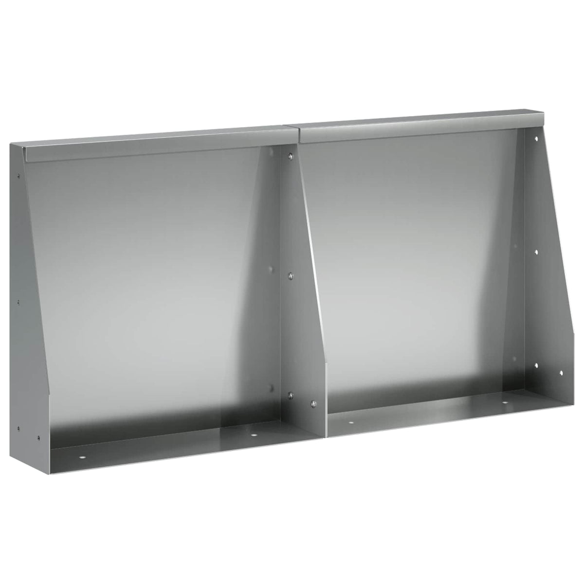 Sienelė 2 vnt. 40 x 12 x 40 cm Galvanizuotas plienas Sidabrinė
