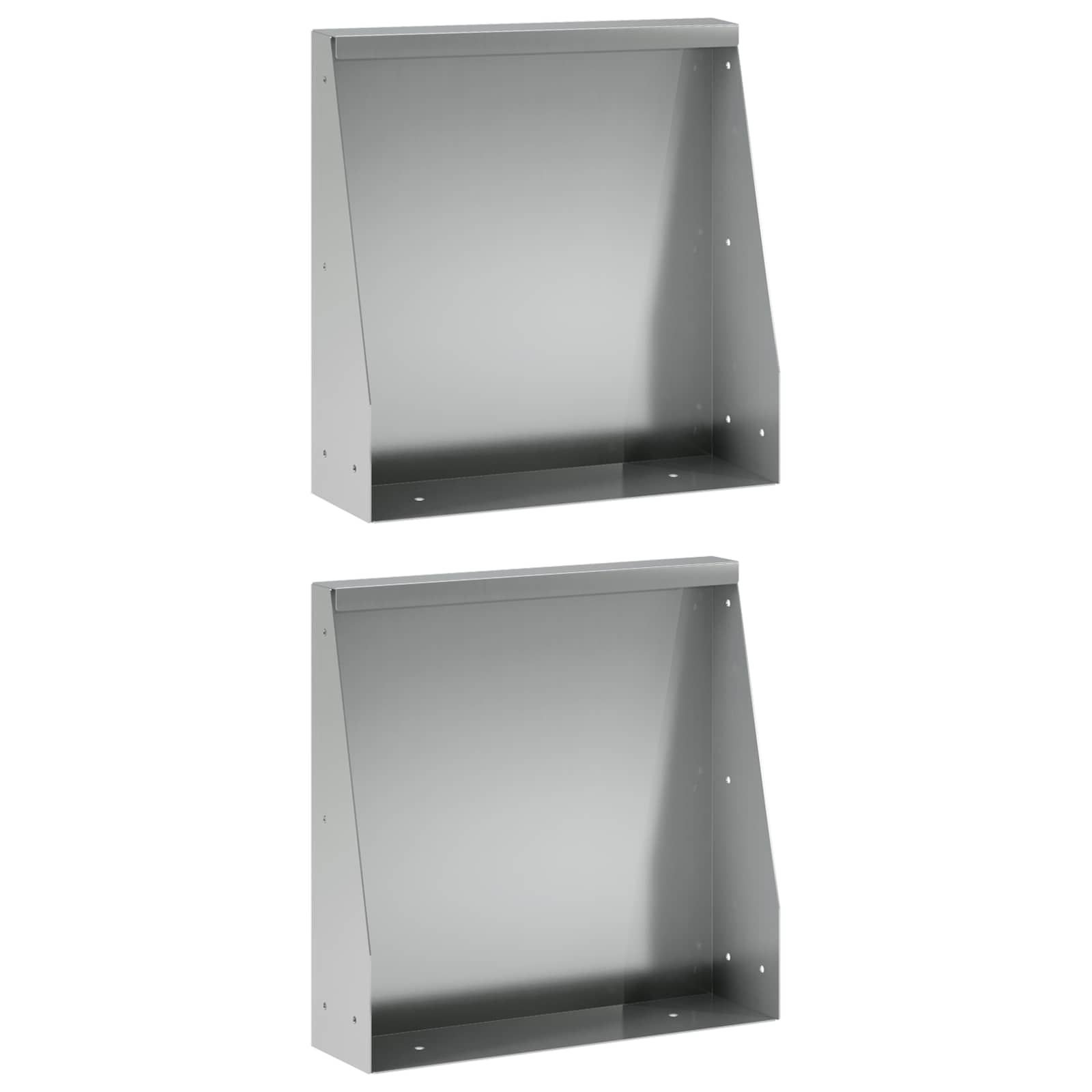 Sienelė 2 vnt. 40 x 12 x 40 cm Galvanizuotas plienas Sidabrinė