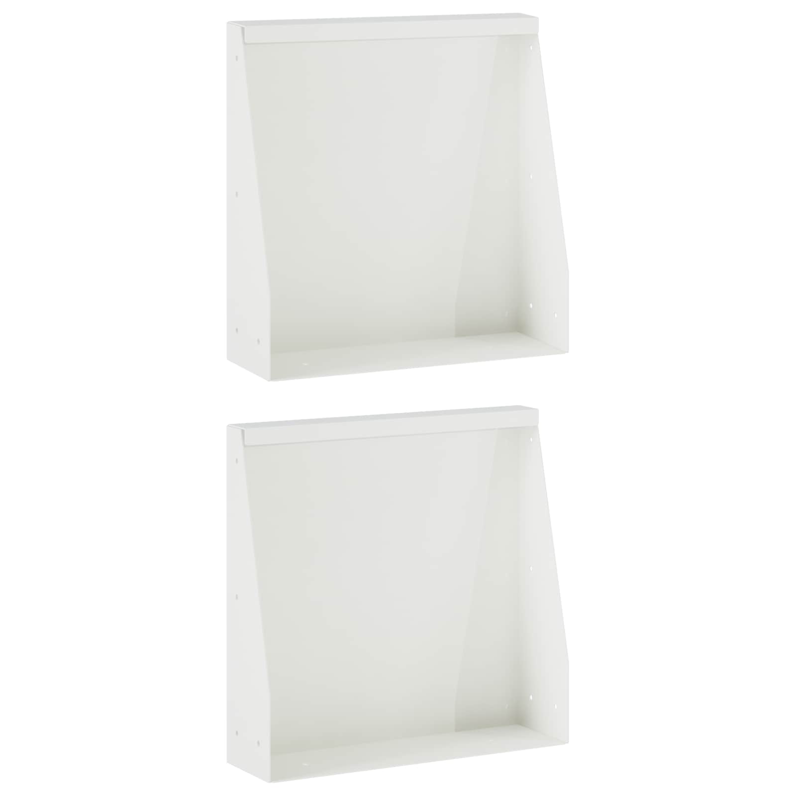 Sienelė 2 vnt. 40 x 12 x 50 cm Plienas Balta