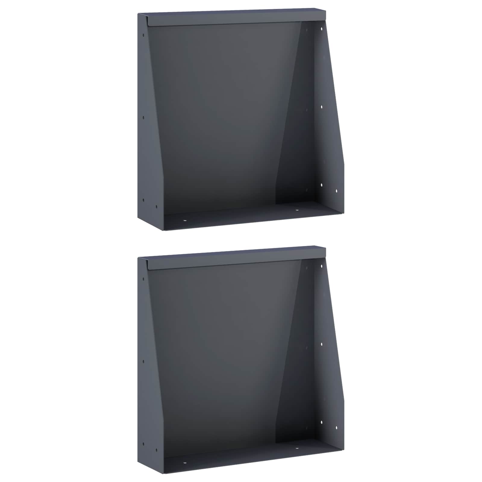 Sienelė 2 vnt. 40 x 12 x 50 cm Plienas Antracito