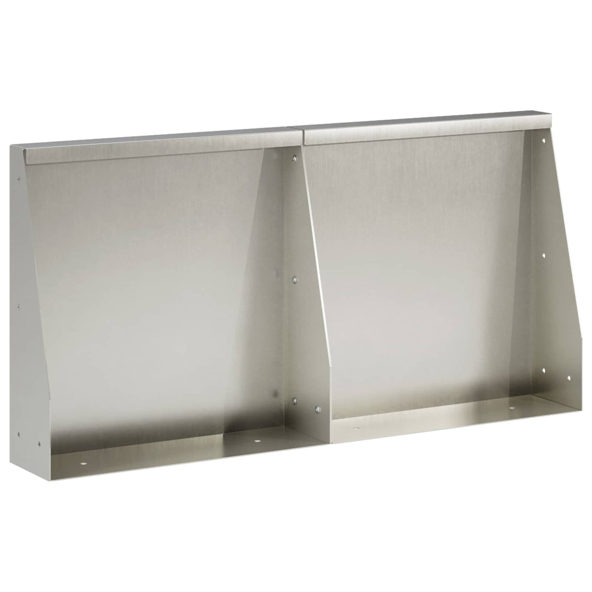 Sienelė 2 vnt. 40 x 12 x 50 cm Nerūdijantis plienas Sidabrinė