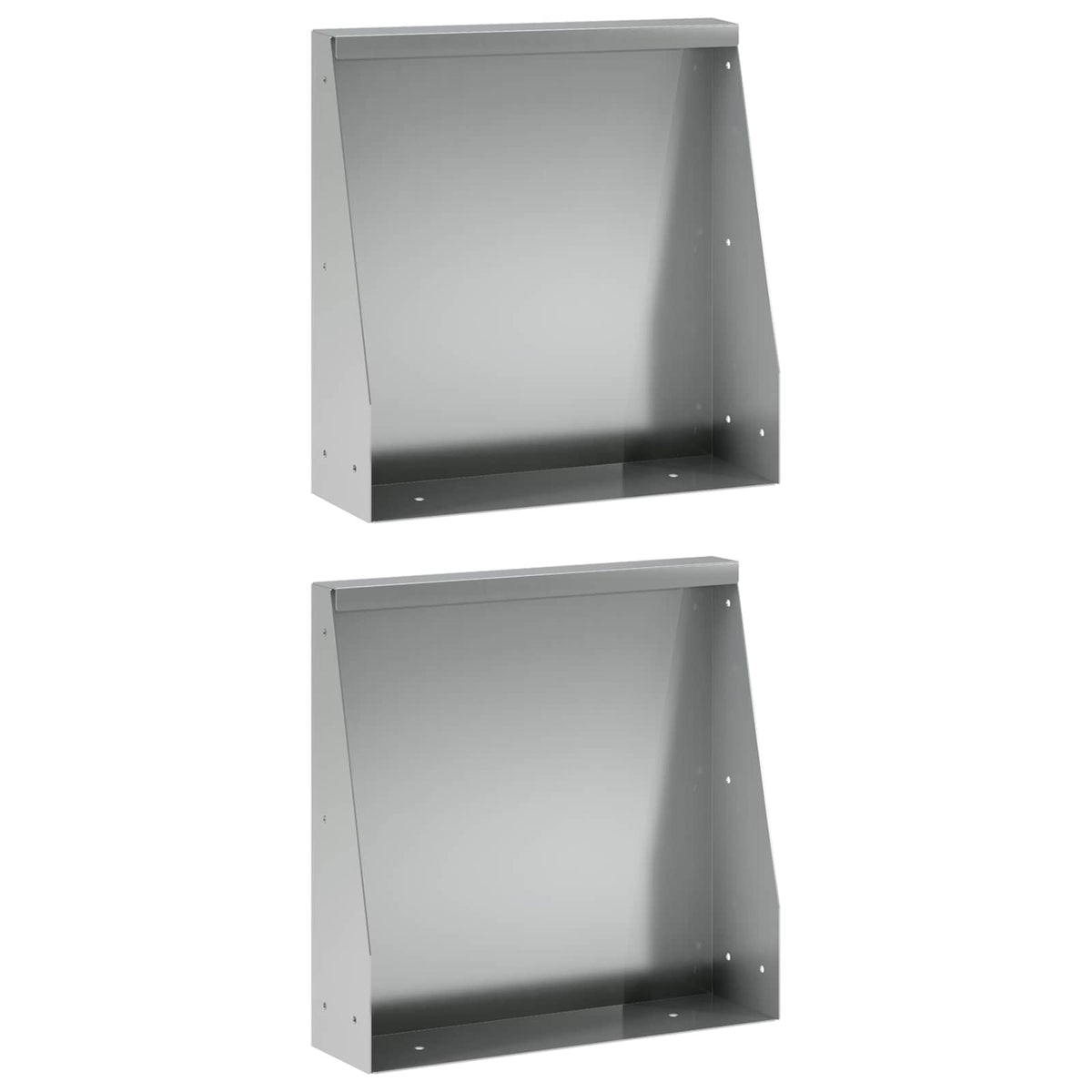 Sienelė 2 vnt. 40 x 12 x 50 cm Galvanizuotas plienas Sidabrinė