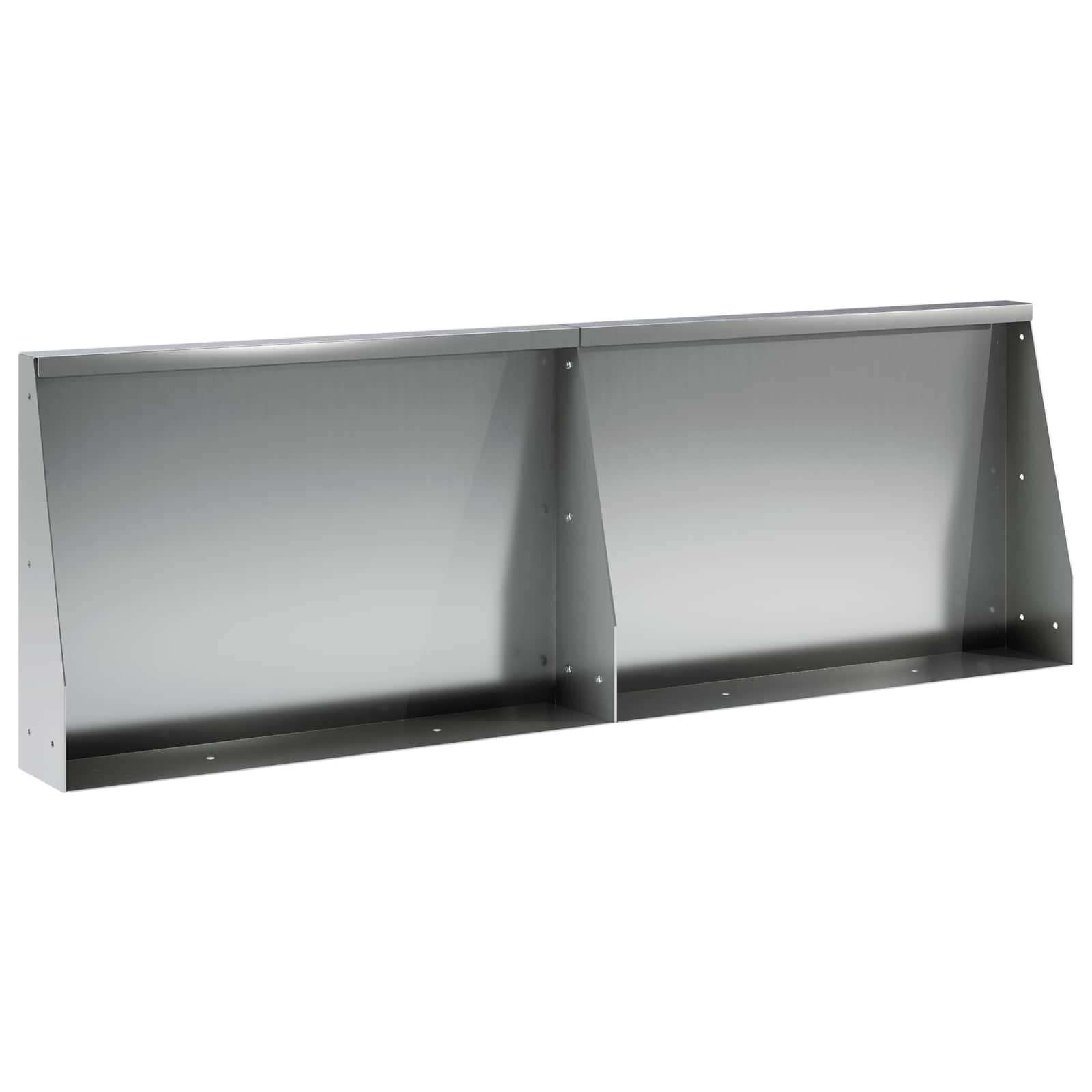 Sienelė 2 vnt. 60 x 12 x 40 cm Galvanizuotas plienas Sidabrinė