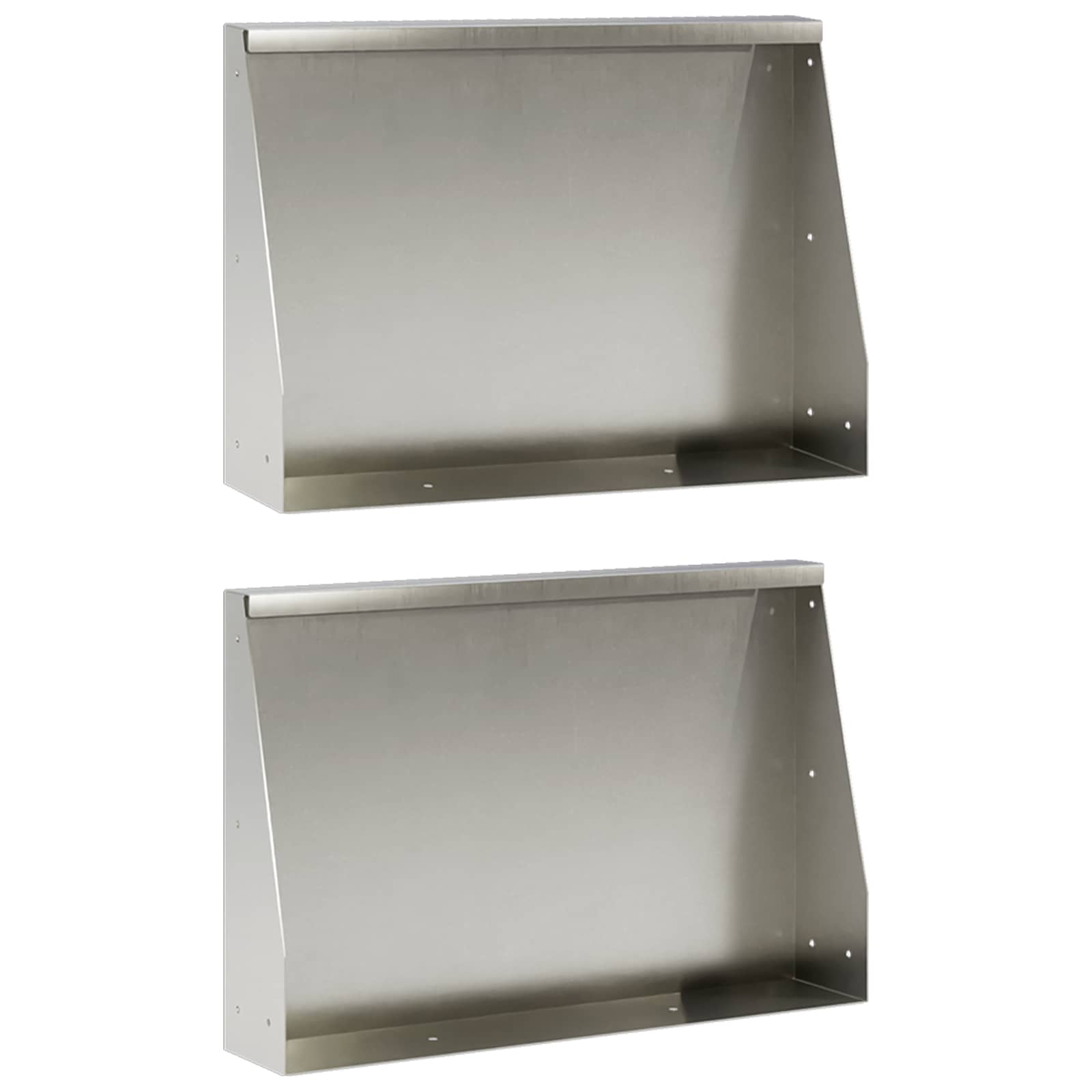 Sienelė 2 vnt. 60 x 12 x 50 cm Nerūdijantis plienas Sidabrinė