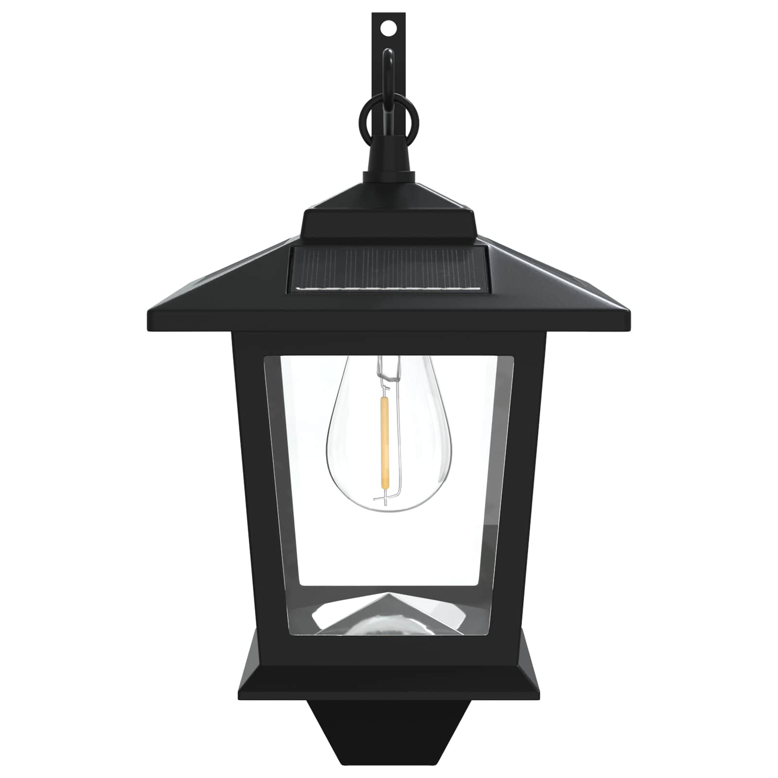 Sieninė Lempa with LED Bulb 2 vnt. Juoda 19 x 14 x 25 cm