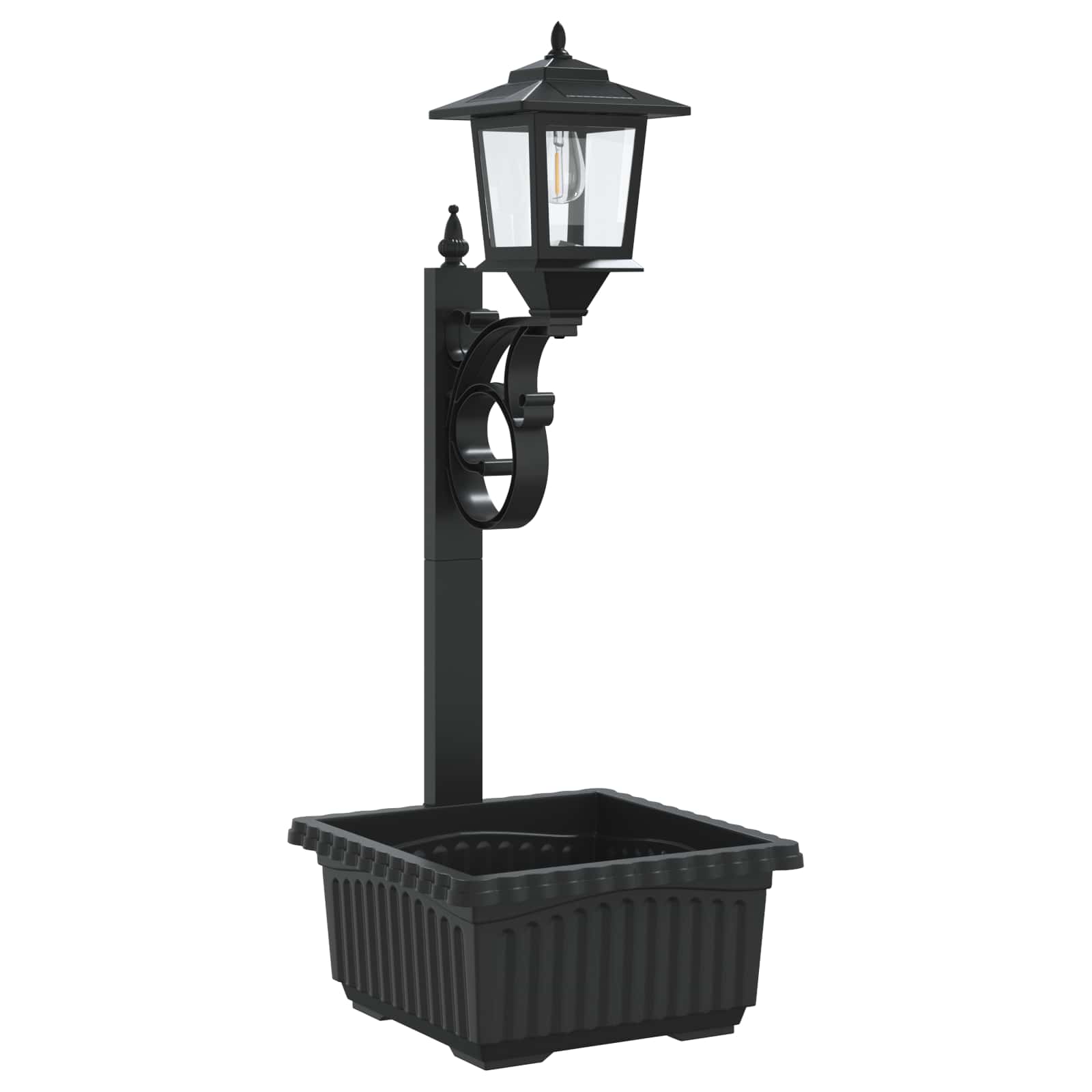 Stulpelis su Gėlynu Juoda 29 x 28 x 74 cm ABS ir PP