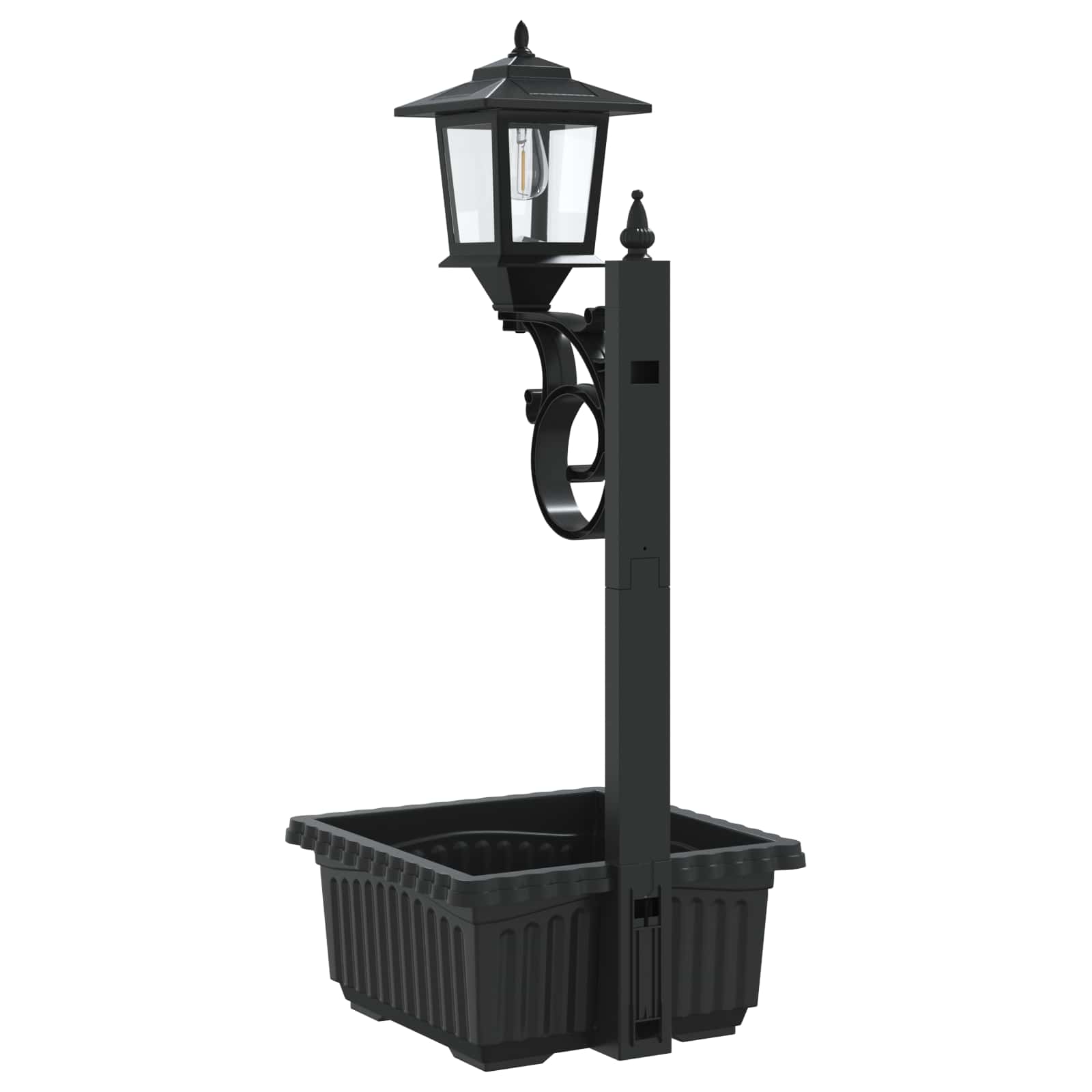 Stulpelis su Gėlynu Juoda 29 x 28 x 74 cm ABS ir PP