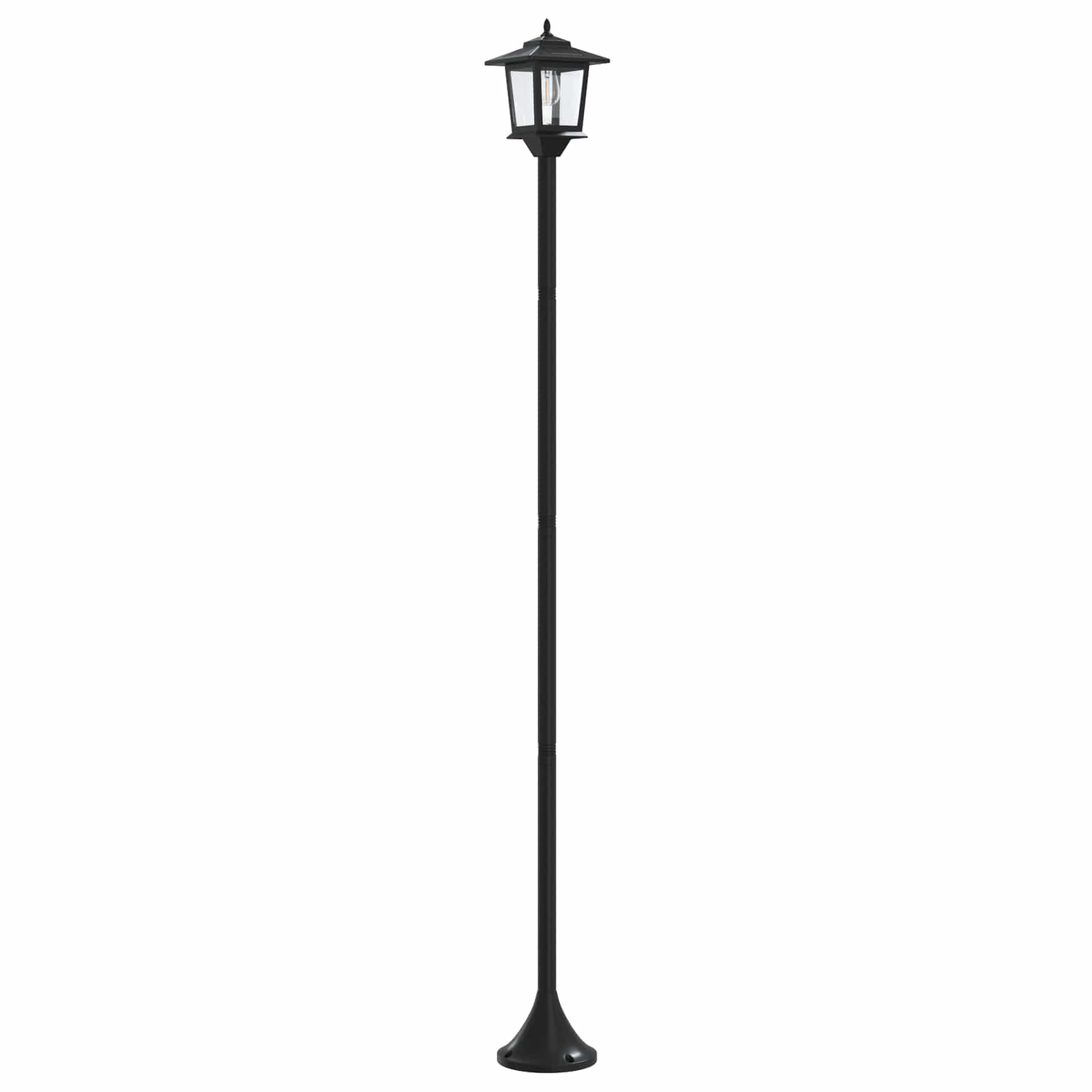Lamp Post Set with LED Bulb 2 vnt. Juoda 16 x 16 x 156 cm