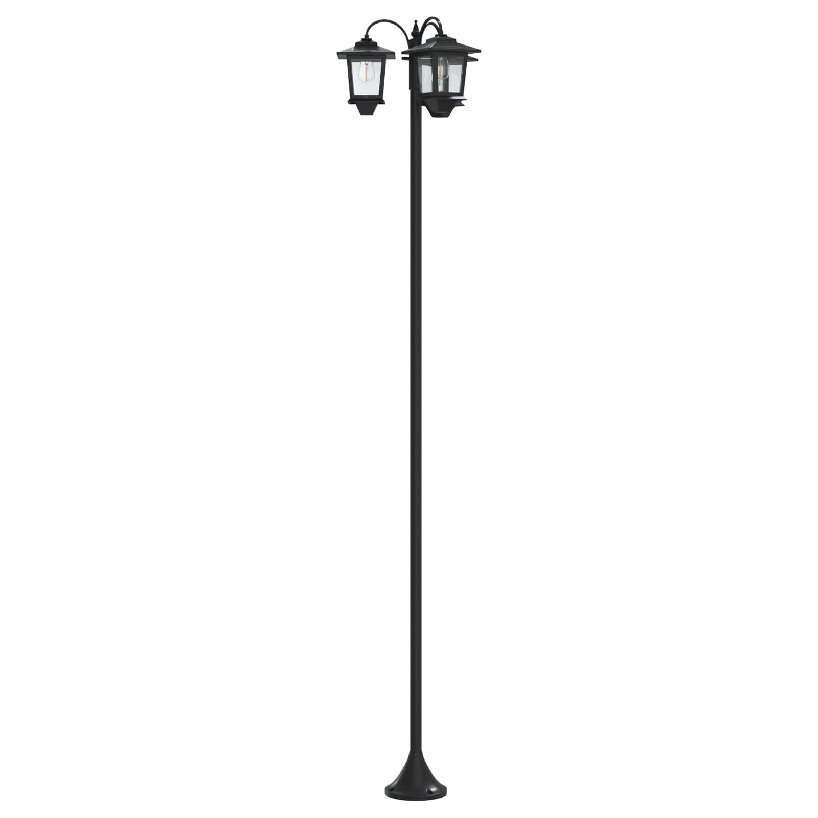 3-Head Lamp Post Juoda 16 x 16 x 187 cm Aliuminis ir ABS
