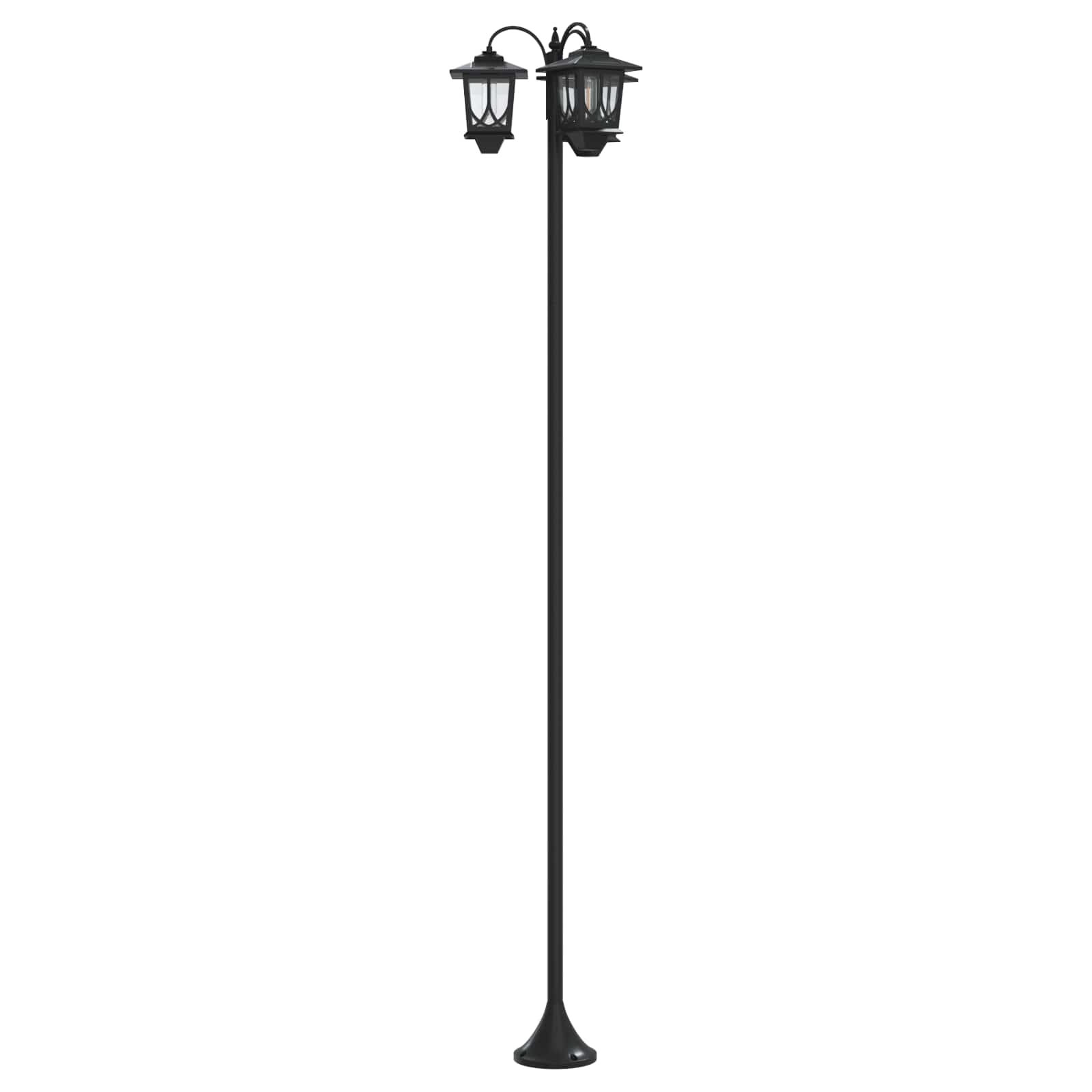 3-Head Lamp Post Juoda 16 x 16 x 187 cm Aliuminis ir ABS
