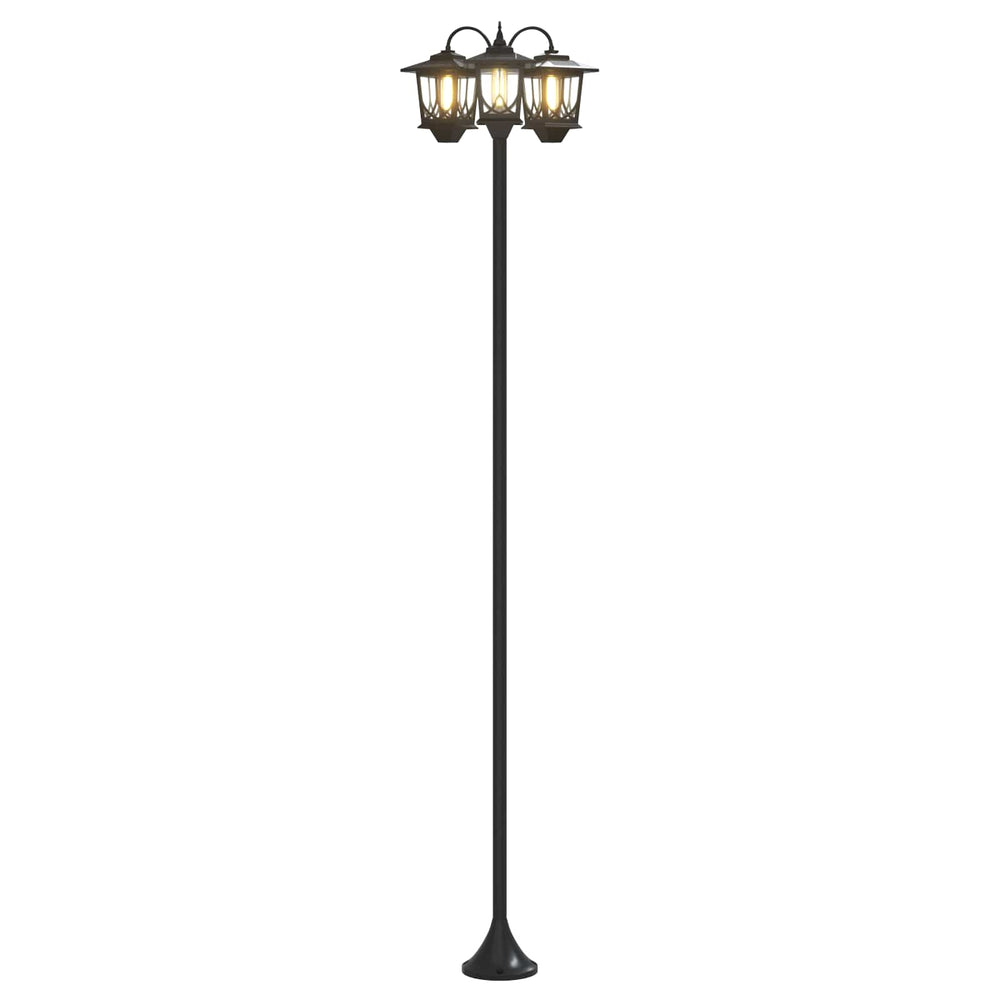 3-Head Lamp Post Juoda 16 x 16 x 187 cm Aliuminis ir ABS