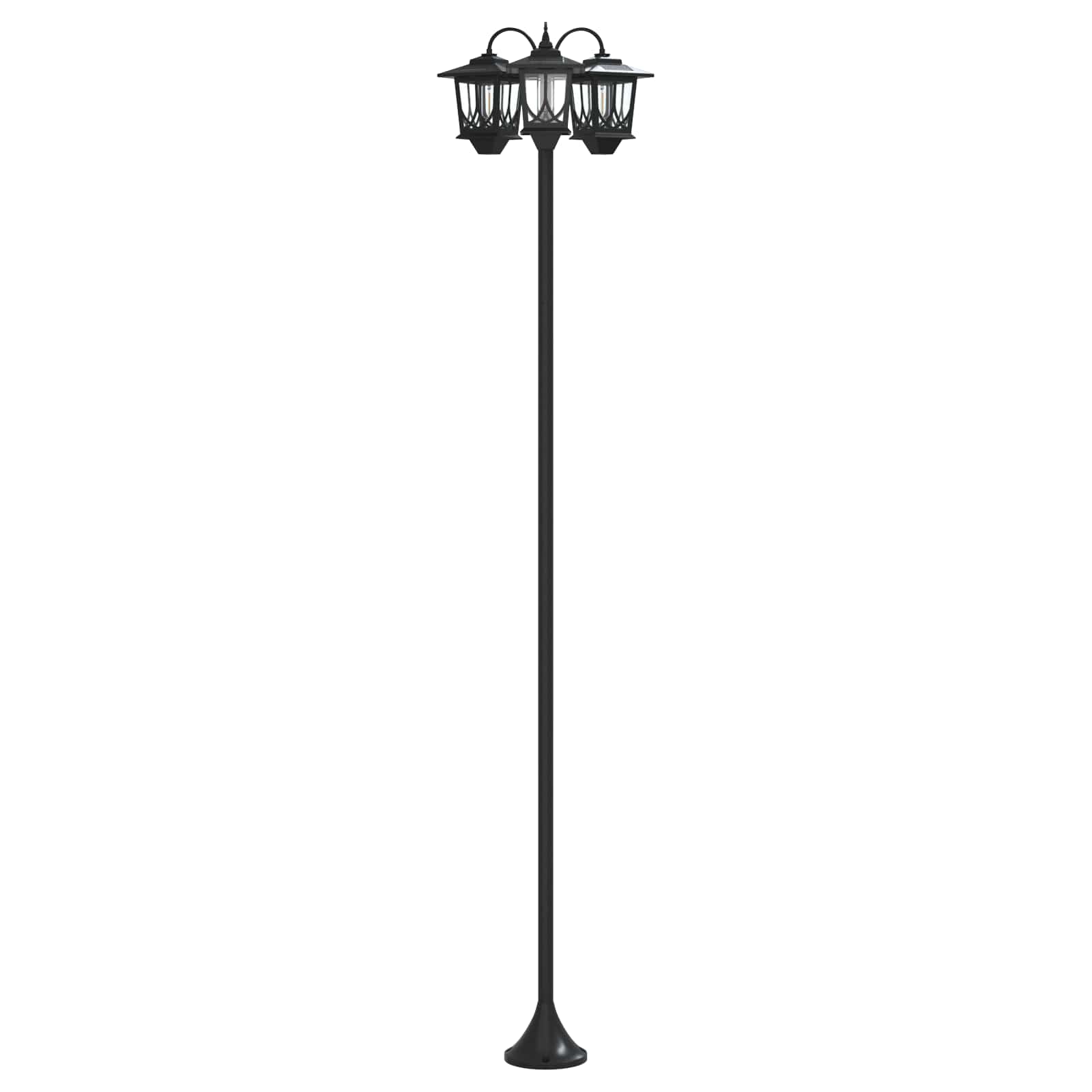 3-Head Lamp Post Juoda 16 x 16 x 187 cm Aliuminis ir ABS