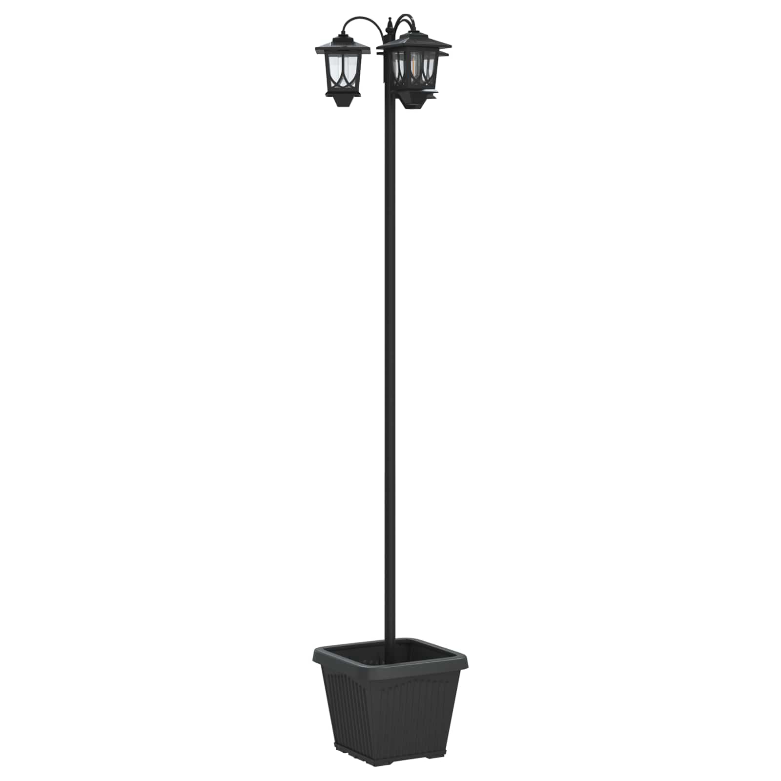 3-Head Lamp Post Juoda 32 x 32 x 188 cm Aliuminis ir ABS
