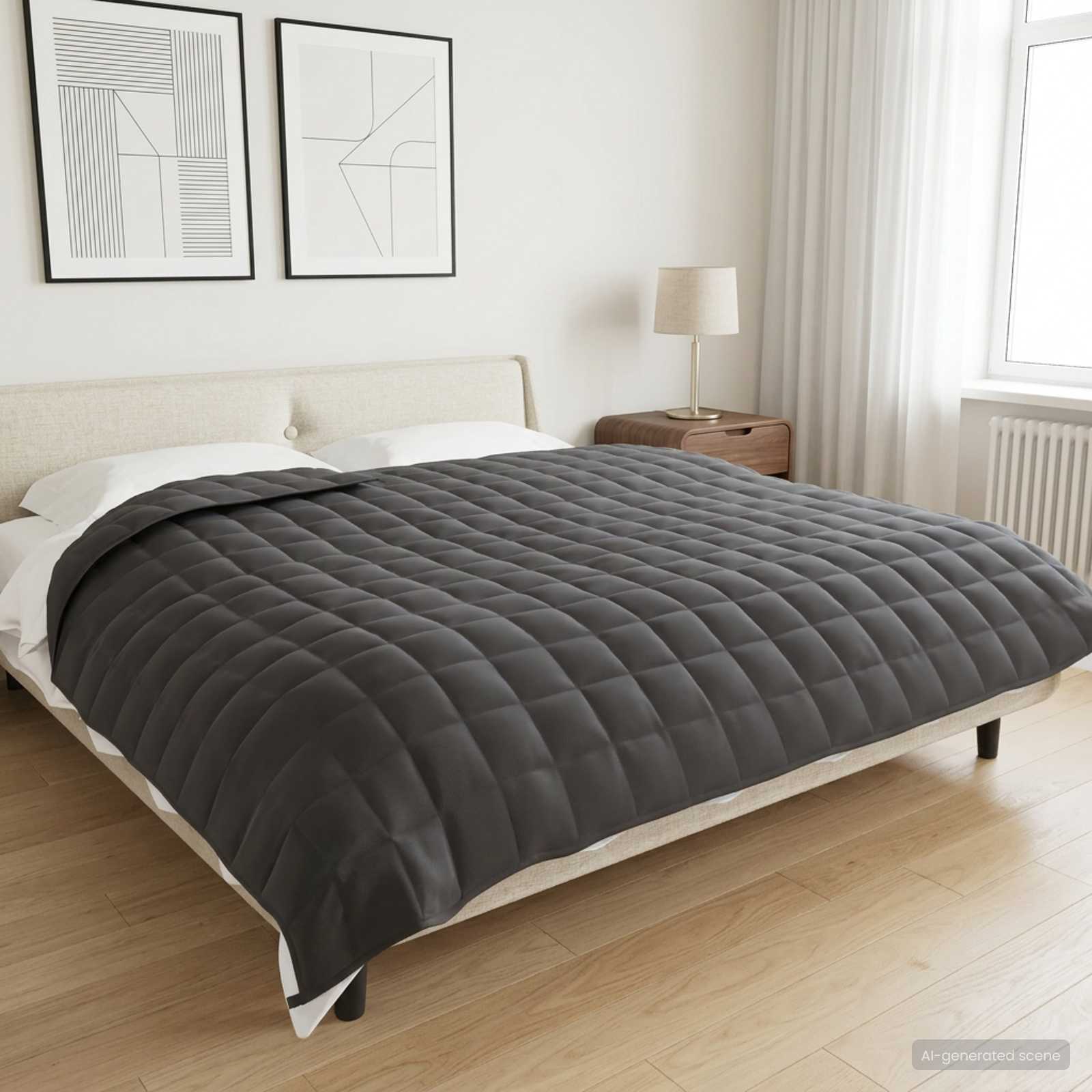 Svorio antklodė Antracito 220 x 230 cm 11 kg 100% Medvilnė 205T