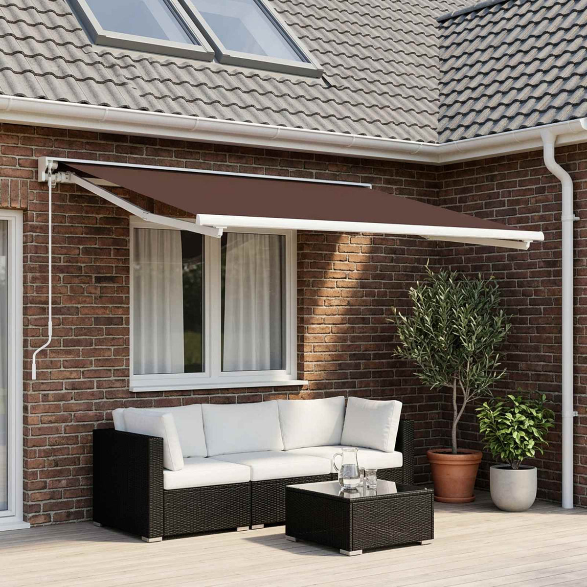 Markizės pakaitinis audinys Ruda 350 x 200 cm Poliesteris