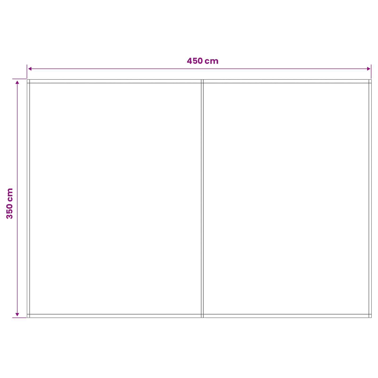 Markizės pakaitinis audinys Raudona ir balta 450 × 350 cm