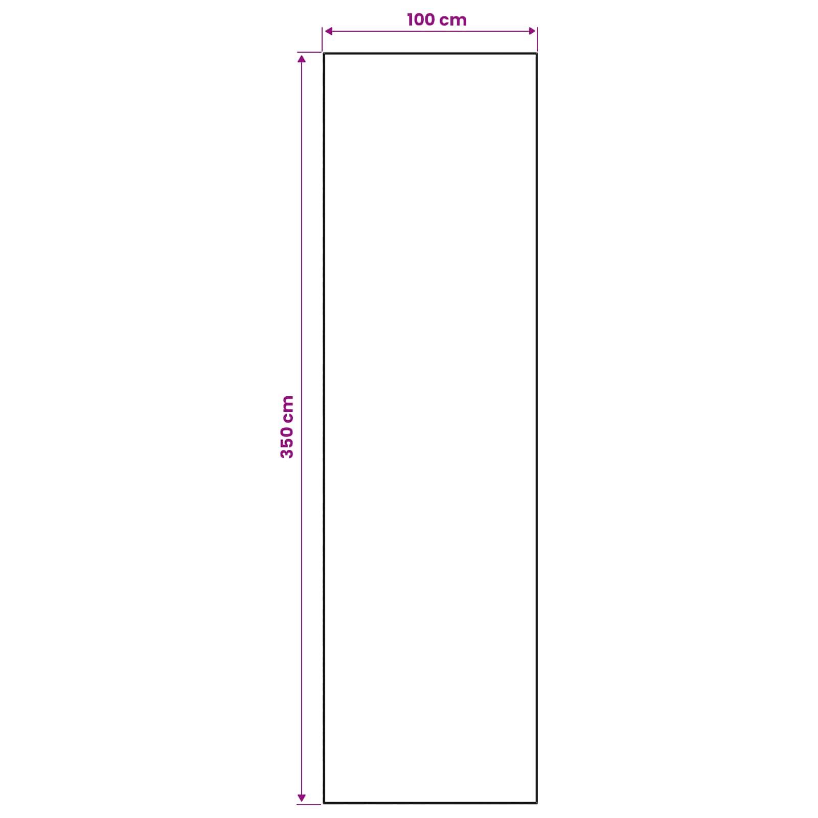 Kilimėlis LESAKA Ruda 100 x 350 cm Deimantinė aksominė medžiaga