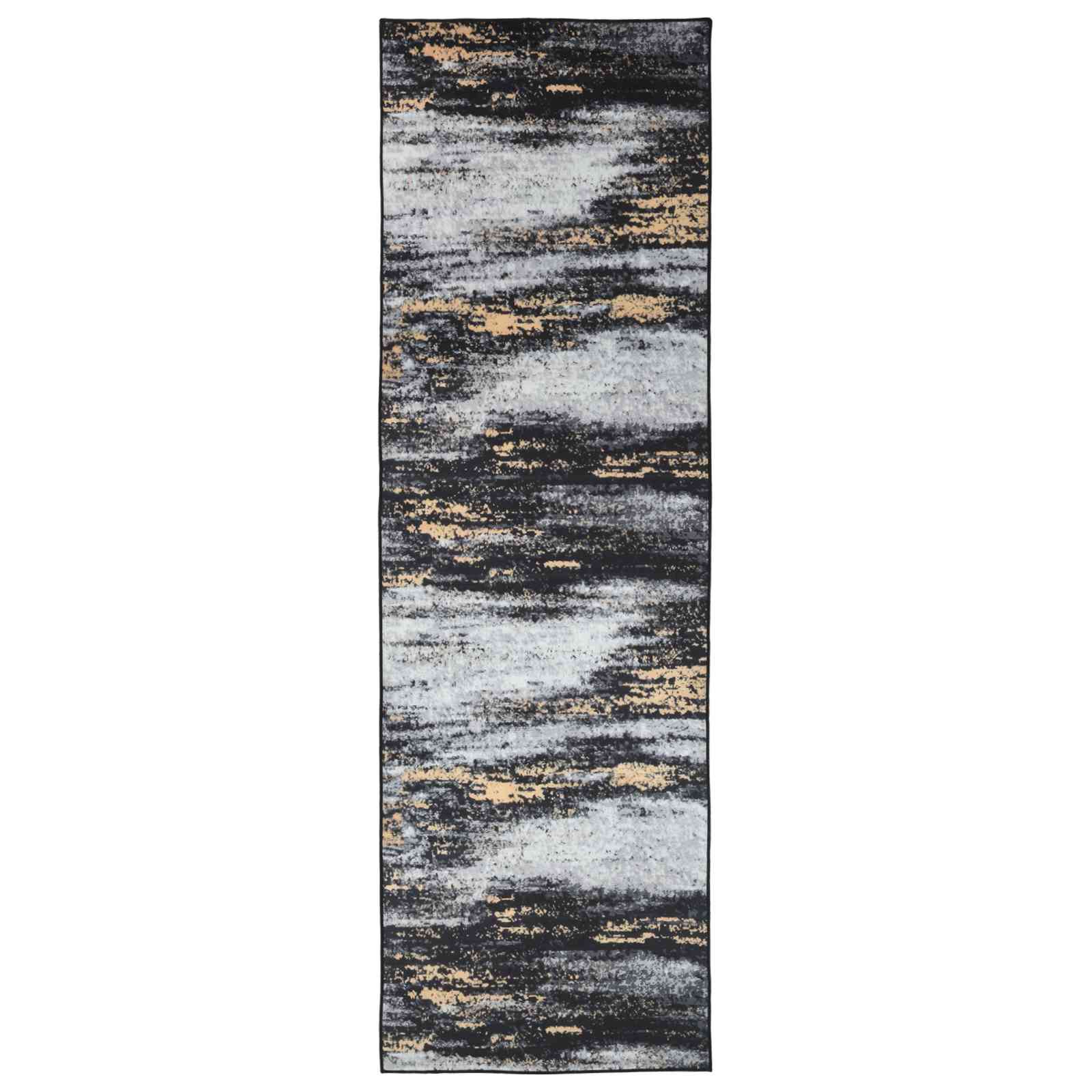 Kilimėlis LESAKA Juodas ir auksinis 100 x 350 cm