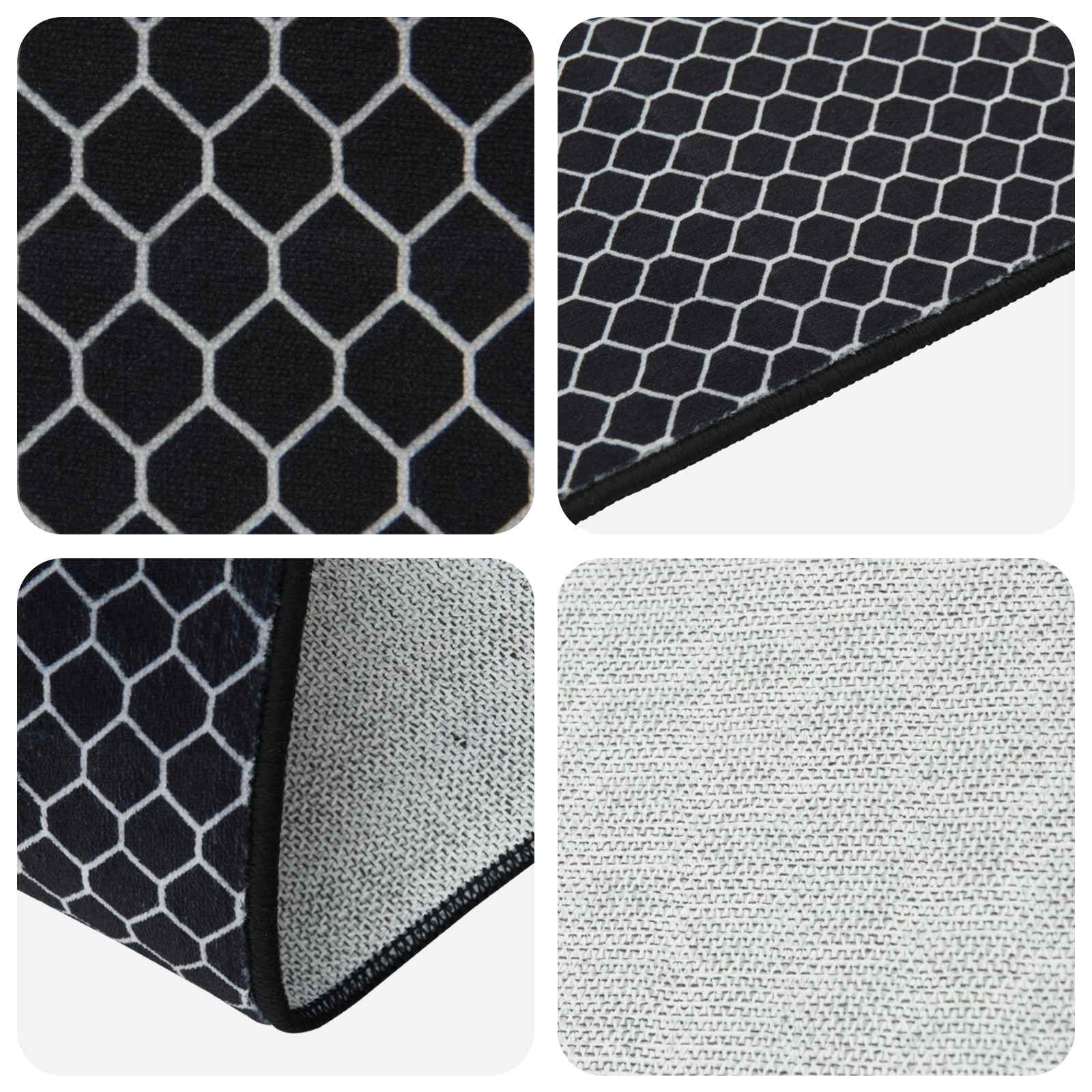 Kilimėlis ORIZ 1150 gsm Juodas tinklinis raštas