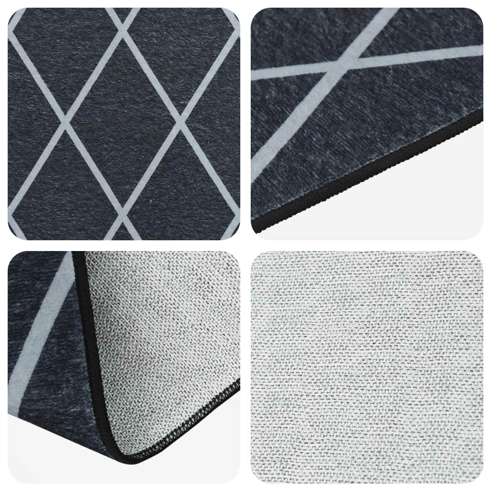 Kilimėlis ORIZ 1150 gsm Juodas tinklinis raštas