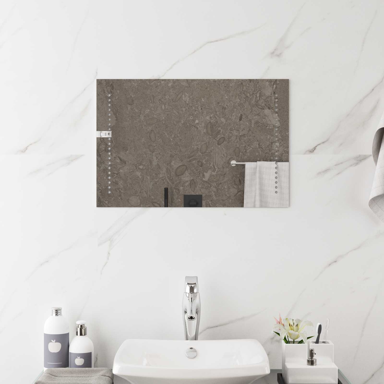 LED vonios veidrodis Skaidrus 60 x 40 cm grūdintas stiklas