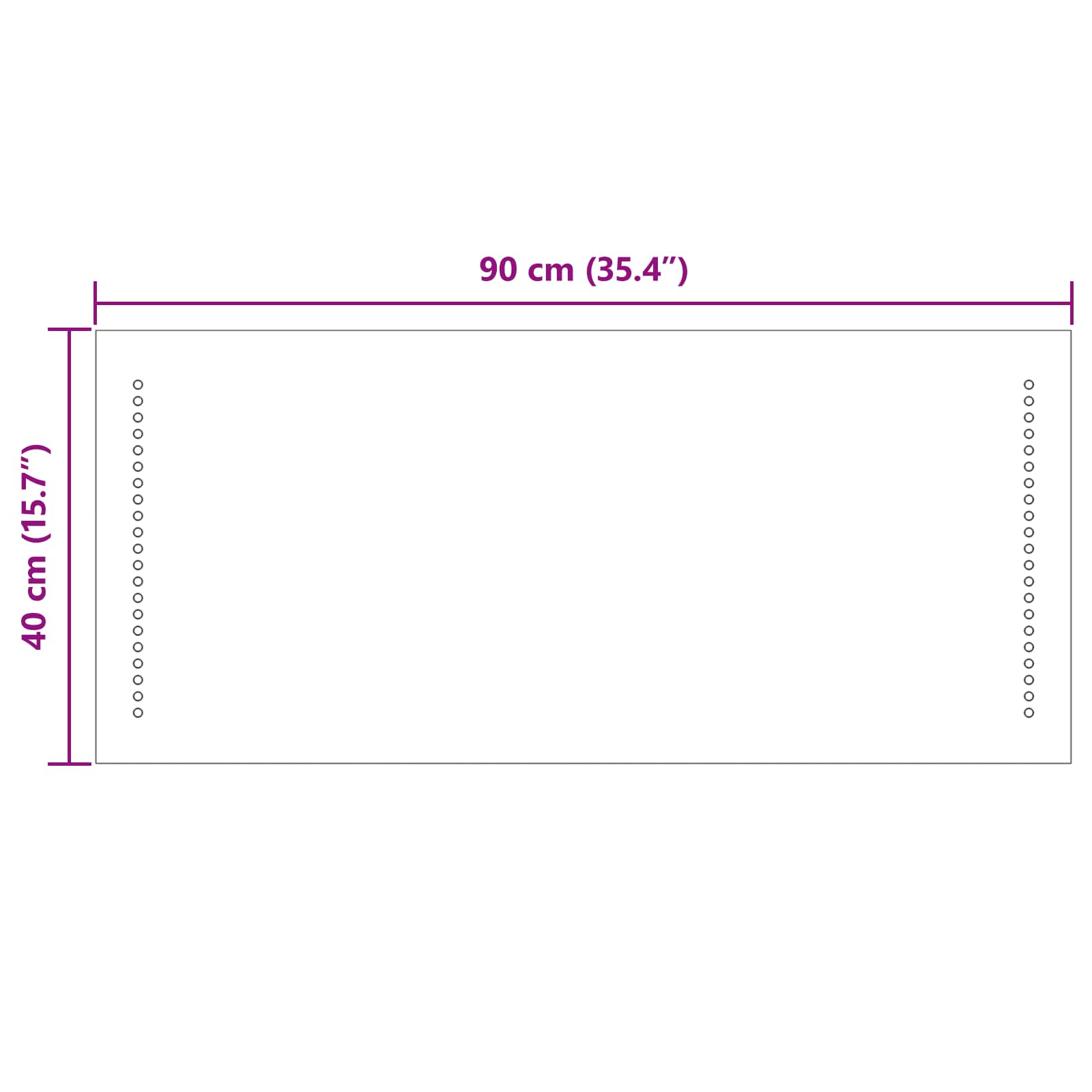 LED vonios veidrodis Skaidrus 90 x 40 cm grūdintas stiklas