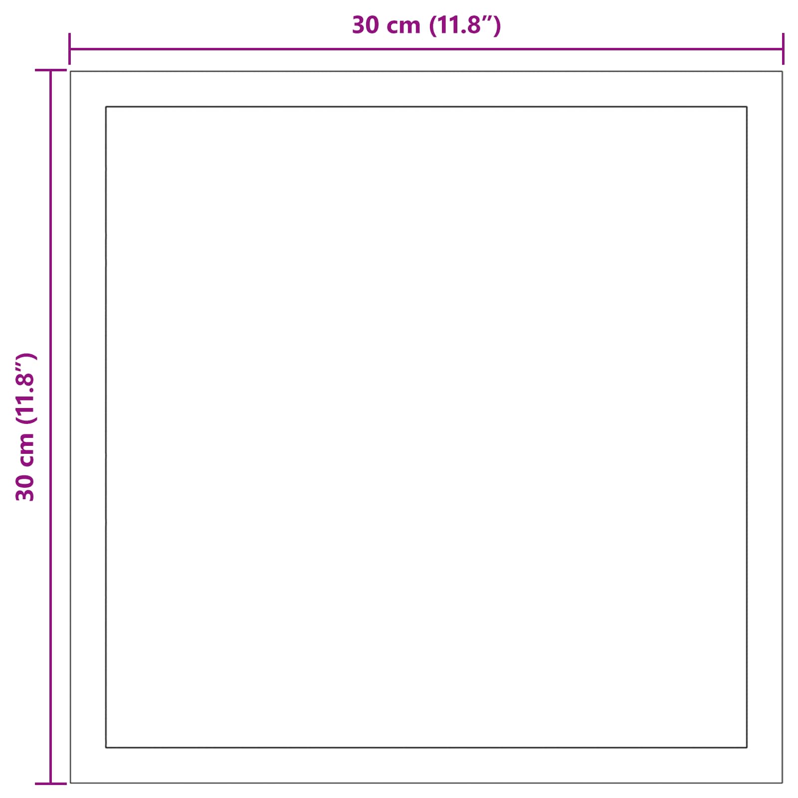 LED vonios veidrodis Skaidrus 30 x 30 cm grūdintas stiklas