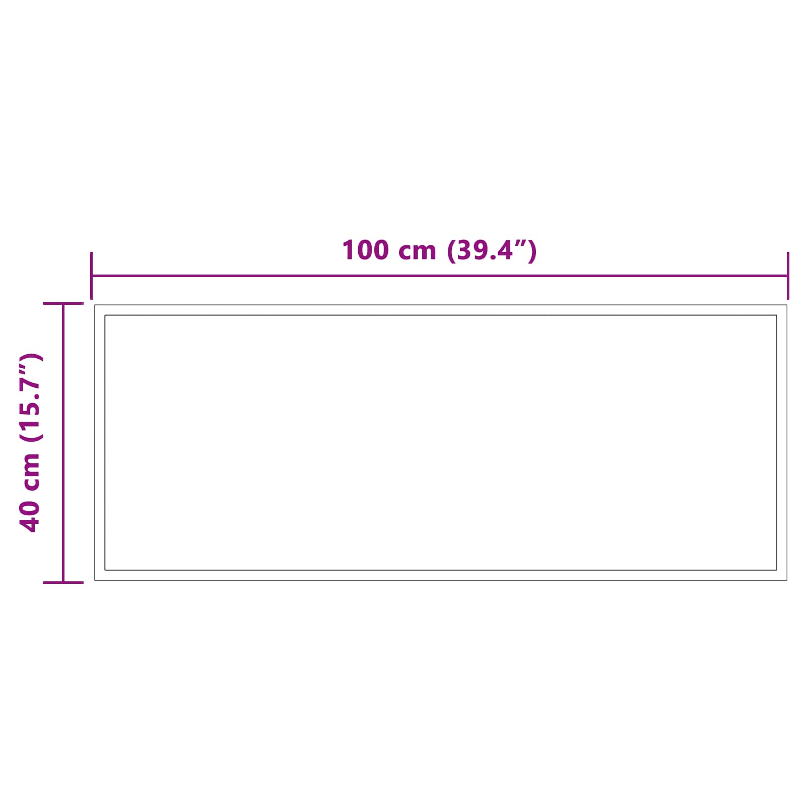 LED vonios veidrodis Skaidrus 100 x 40 cm grūdintas stiklas
